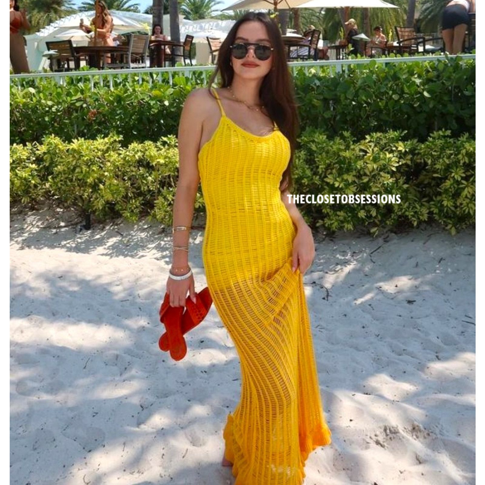 MANGO x Simon Miller Blogger Fave Yellow Knit Maxi Dress NWT