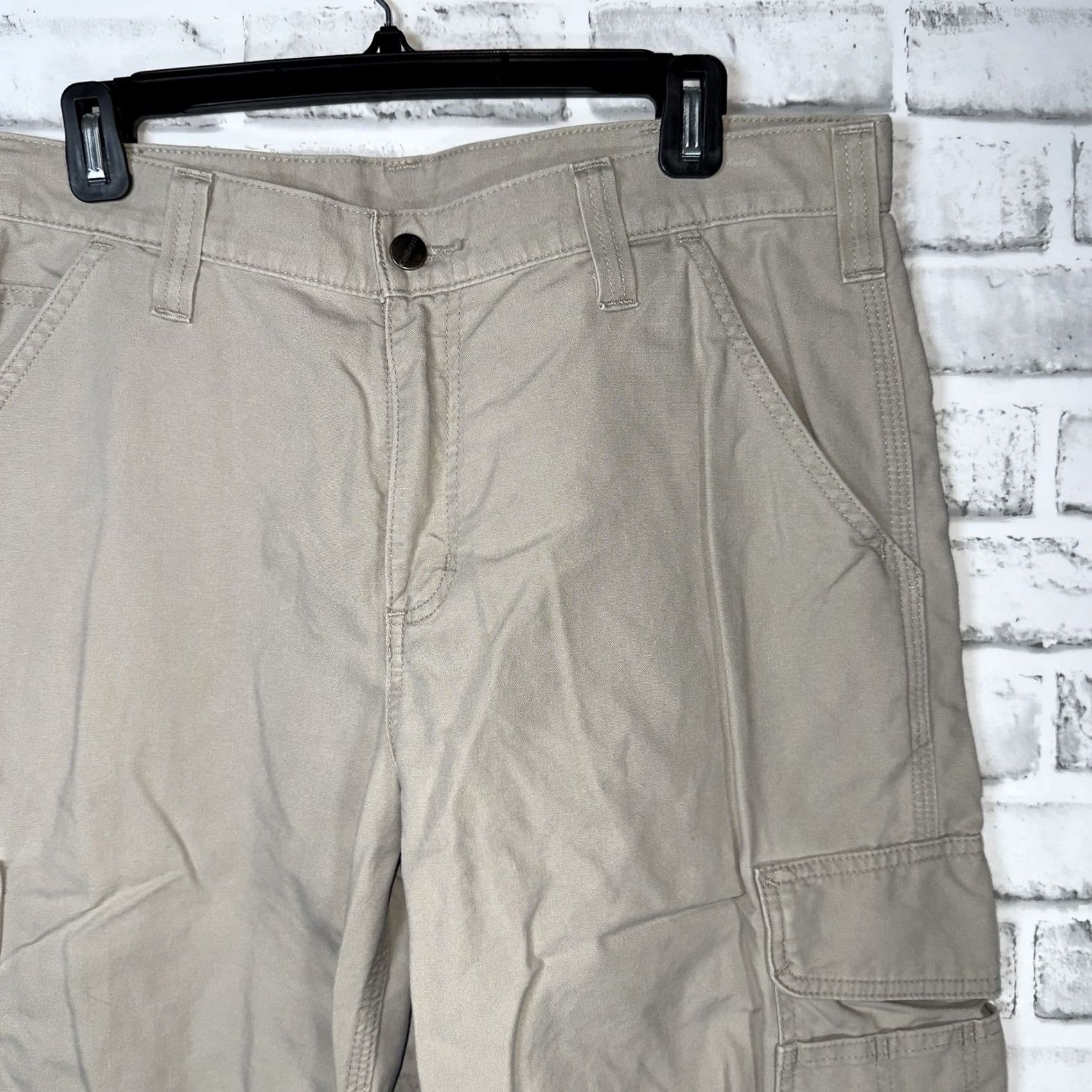 Carhartt Carhartt Cargo Pants Mens Size 34x30 Beige 100% Cotton Size US 34 / EU 50 - 2 Thumbnail