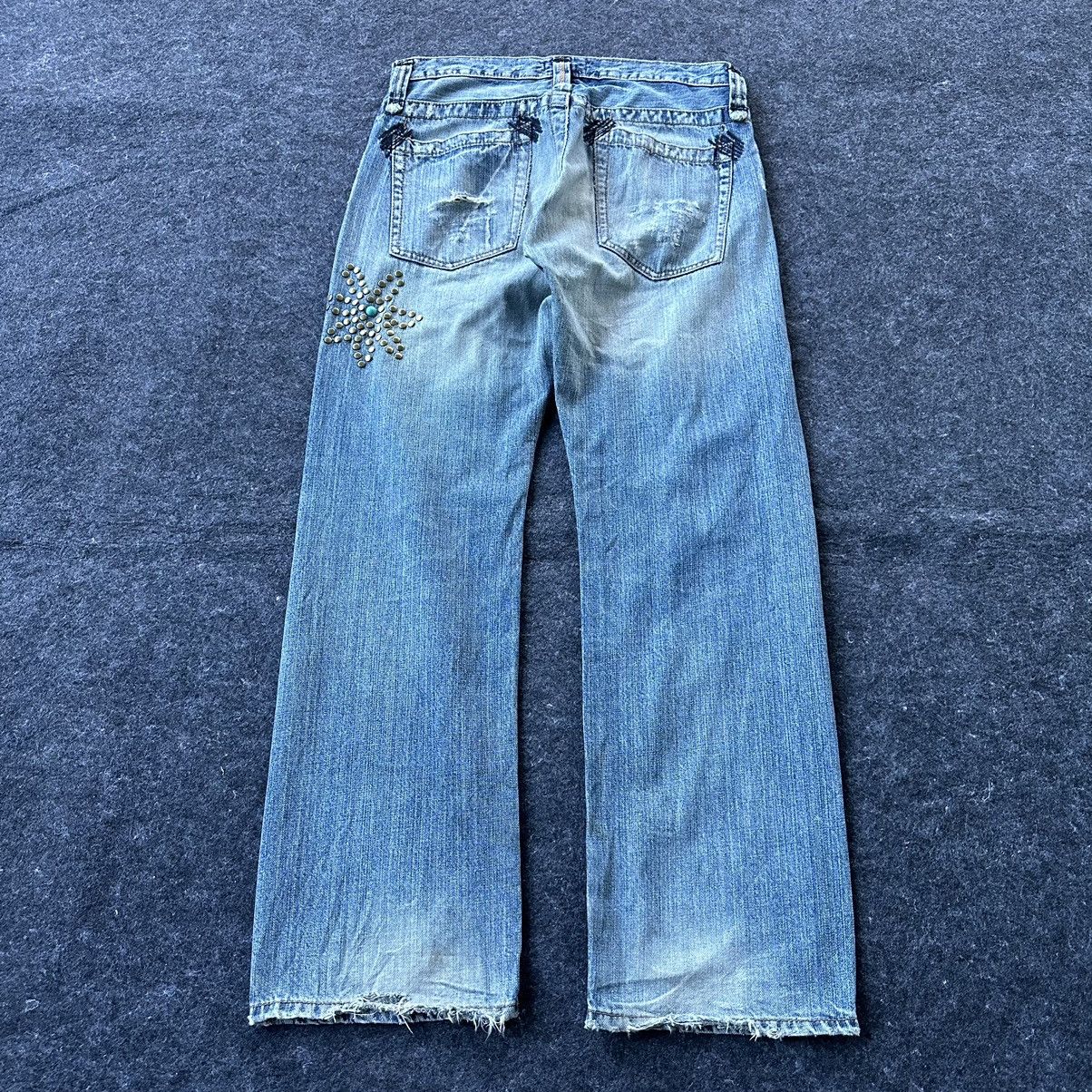 Japanese Brand Fudge Regular Distressed Denim W33 D653 Size US 33 - 3 Thumbnail