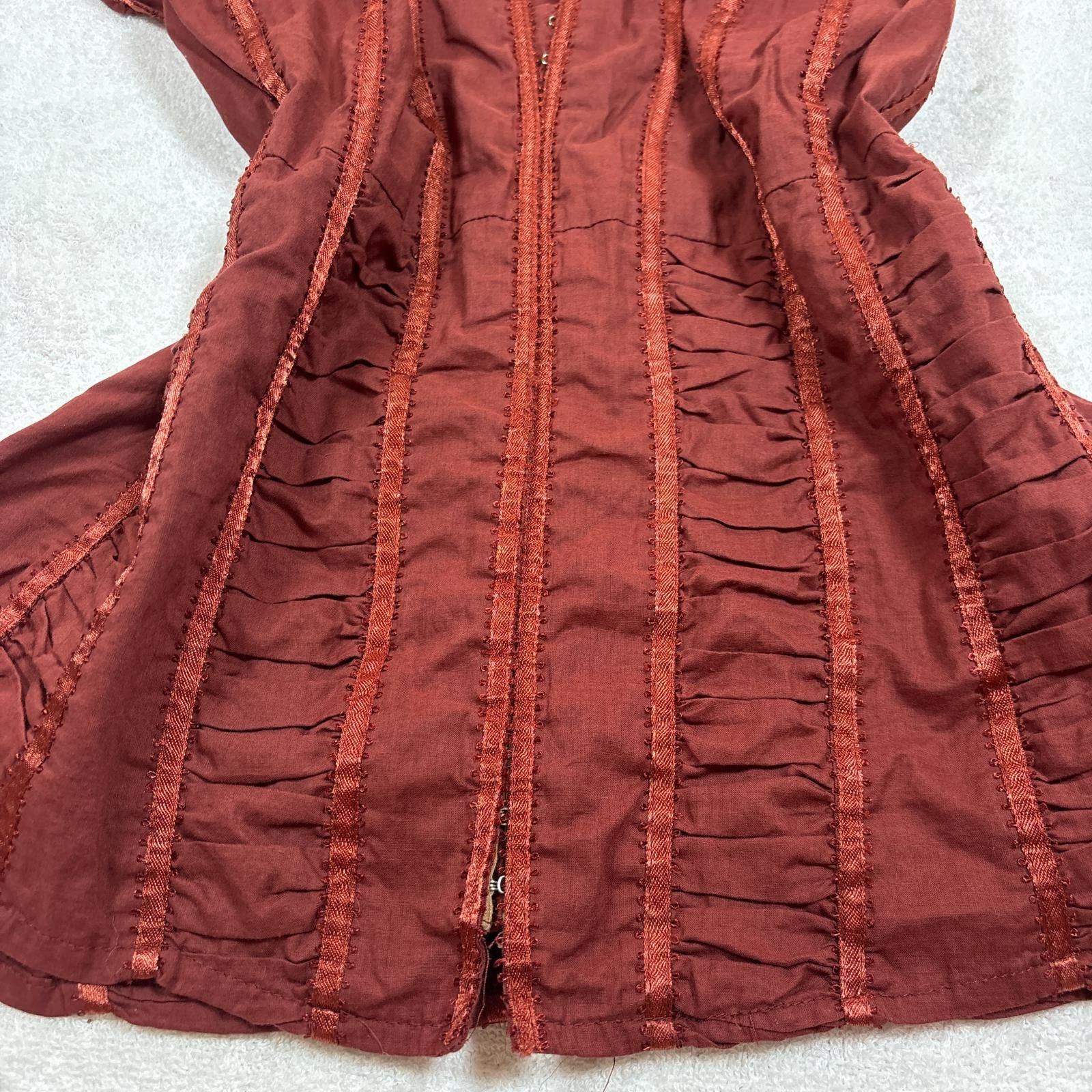 Nice Collective y2k red grunge corset style blouse Size L / US 10 / IT 46 - 3 Thumbnail