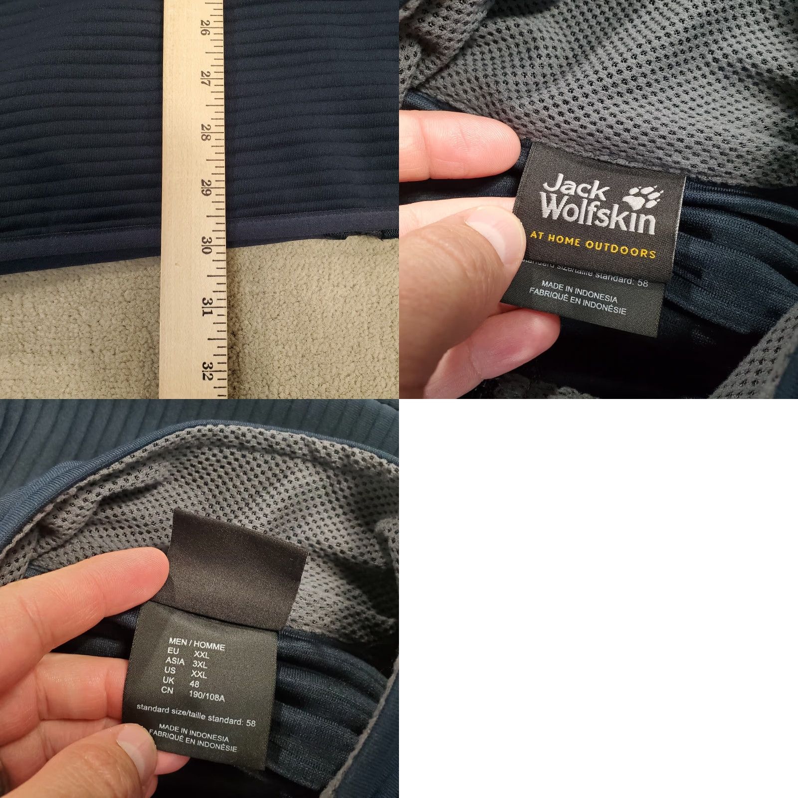 Jack Wolfskin Jack Wolfskin Modesto Jacket Mens 2XL Blue Full Zip Ribbed Lightweight Logo Size US XXL / EU 58 / 5 - 8 Thumbnail