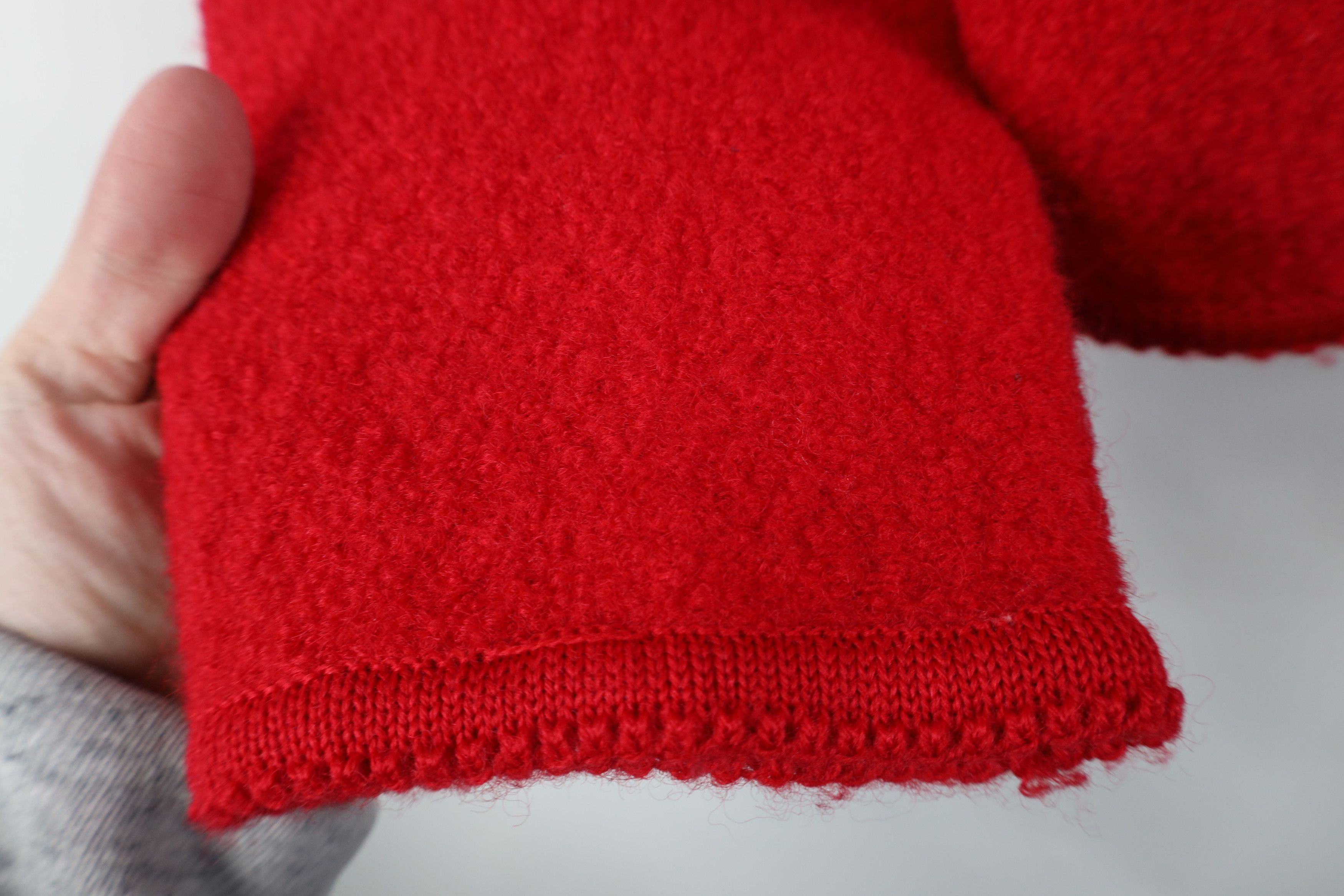 Orvis Vintage 90s Orvis Boiled Wool Cardigan Sweater Red Size L / US 10 / IT 46 - 8 Thumbnail