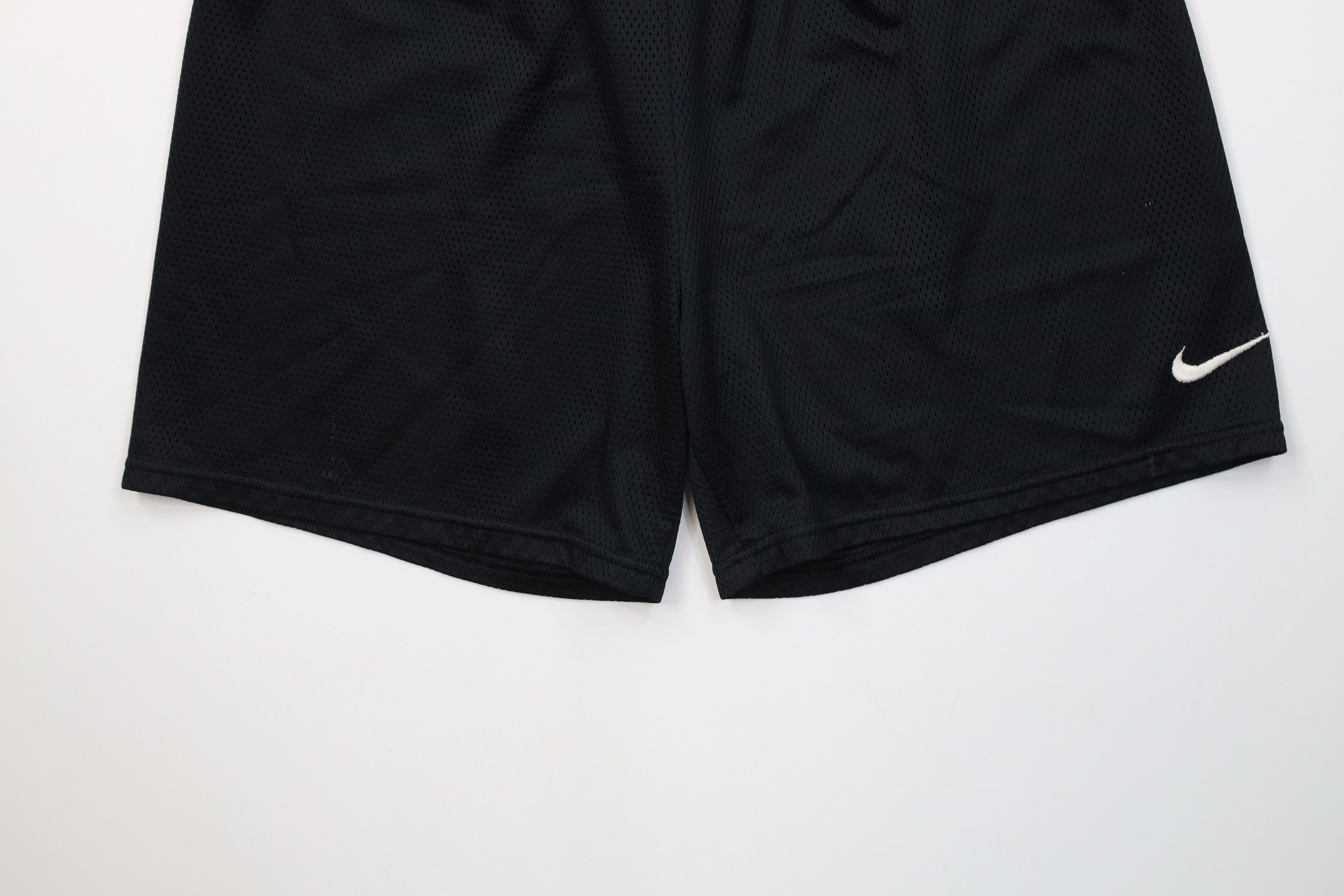 Nike Vintage 90s Nike Mini Swoosh Above Knee Shorts Black Mesh Size US 36 / EU 52 - 4 Thumbnail