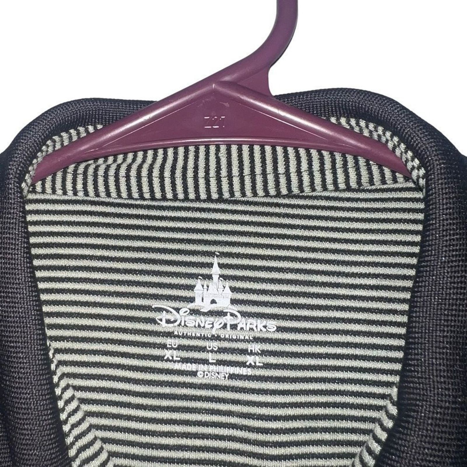 Disney Disney Parks Disneyland Polo Shirt Men XL Black Gray Striped Size US XL / EU 56 / 4 - 4 Thumbnail