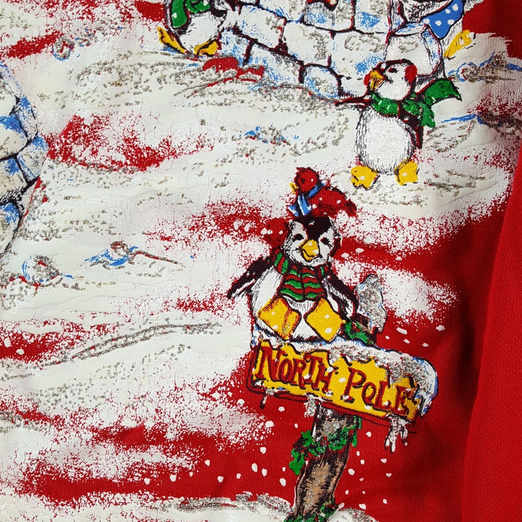 Poler VINTAGE Nut Cracker 90s North Pole Christmas Polar Bear SweatshirtCrewneck Fleece Pullover Size M Red Women or Mens (depending) Unisex Adults Size US M / EU 48-50 / 2 - 5 Thumbnail