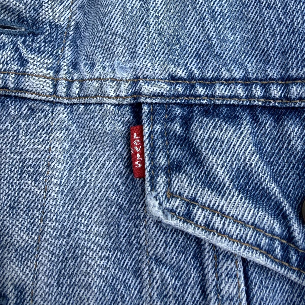 Levi's 🔥Limited🔥Vintage 80s Levis Distressed Trucker Denim Jacket Size US XL / EU 56 / 4 - 4 Thumbnail