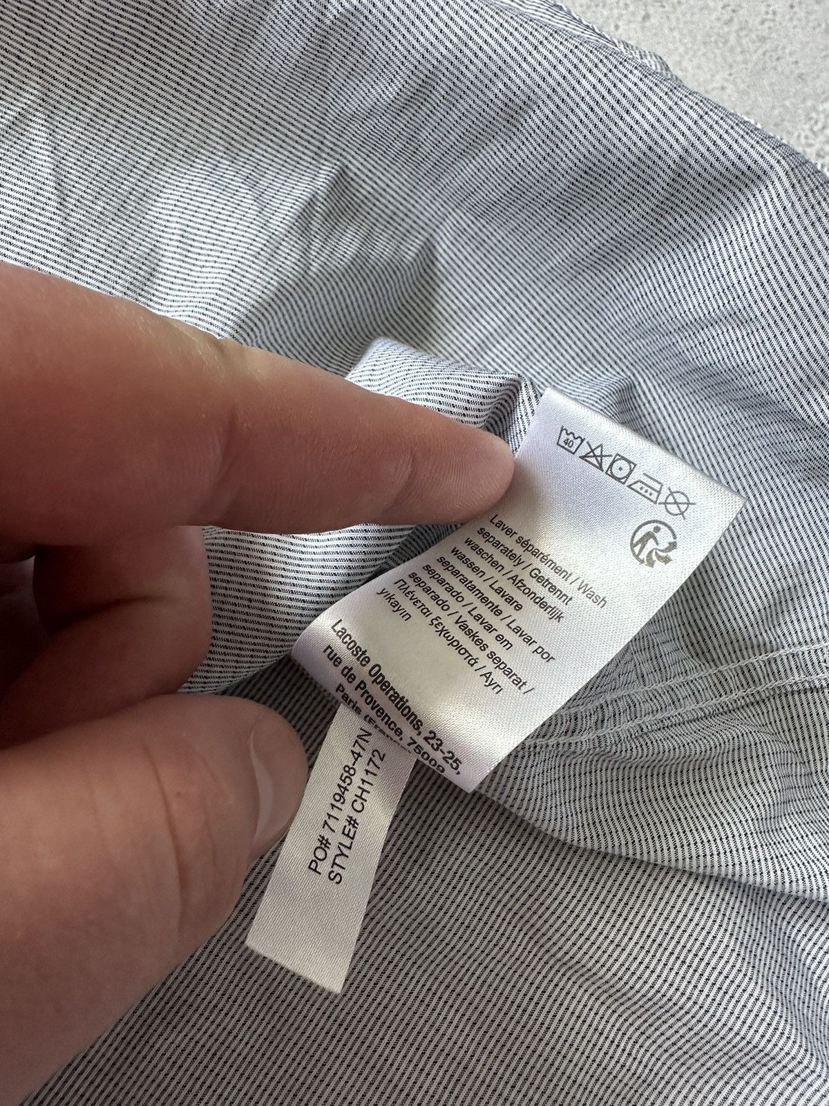 Lacoste Men's Lacoste Grey Check Short Sleeve Shirt Devanlay SZ 44 Size US XL / EU 56 / 4 - 10 Thumbnail
