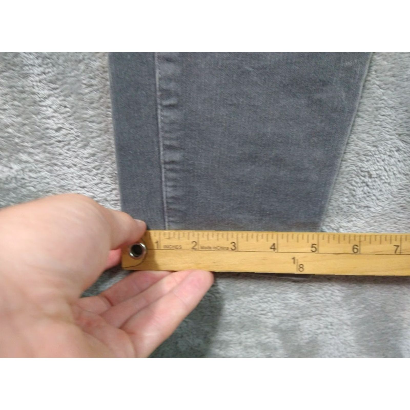 American Eagle Outfitters American Eagle Pants Womens 8 Long Gray Corduroy Jegging Hi Rise Super Stretch Size 30" / US 8 / IT 44 - 6 Thumbnail