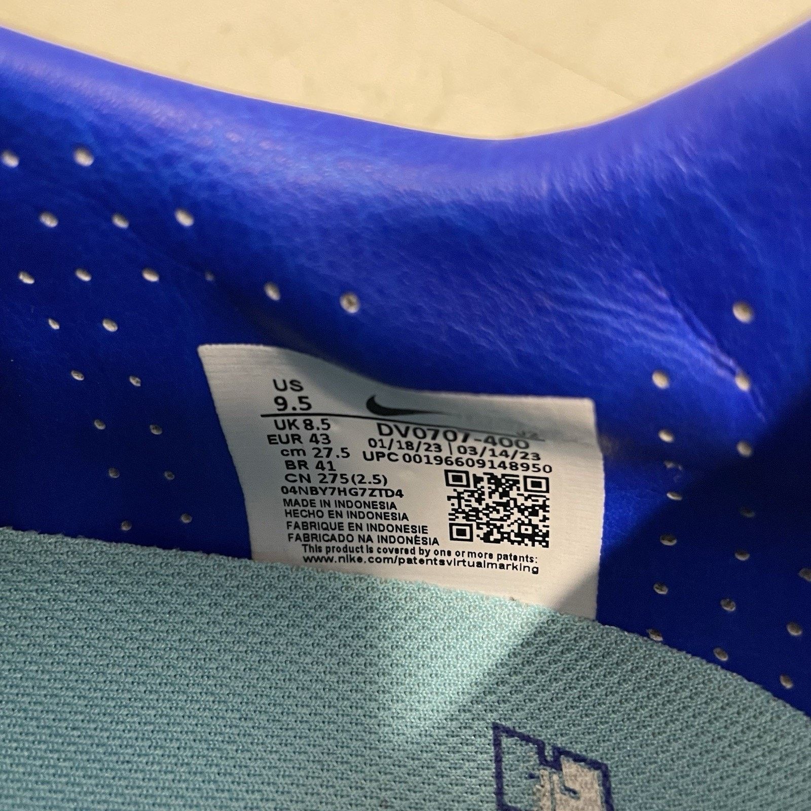 Nike Nike Zoom Vapor 15 Blue Kylian Mbappe Blue Sz 9.5 DV0707-400 Size US 9.5 / EU 42-43 - 7 Thumbnail