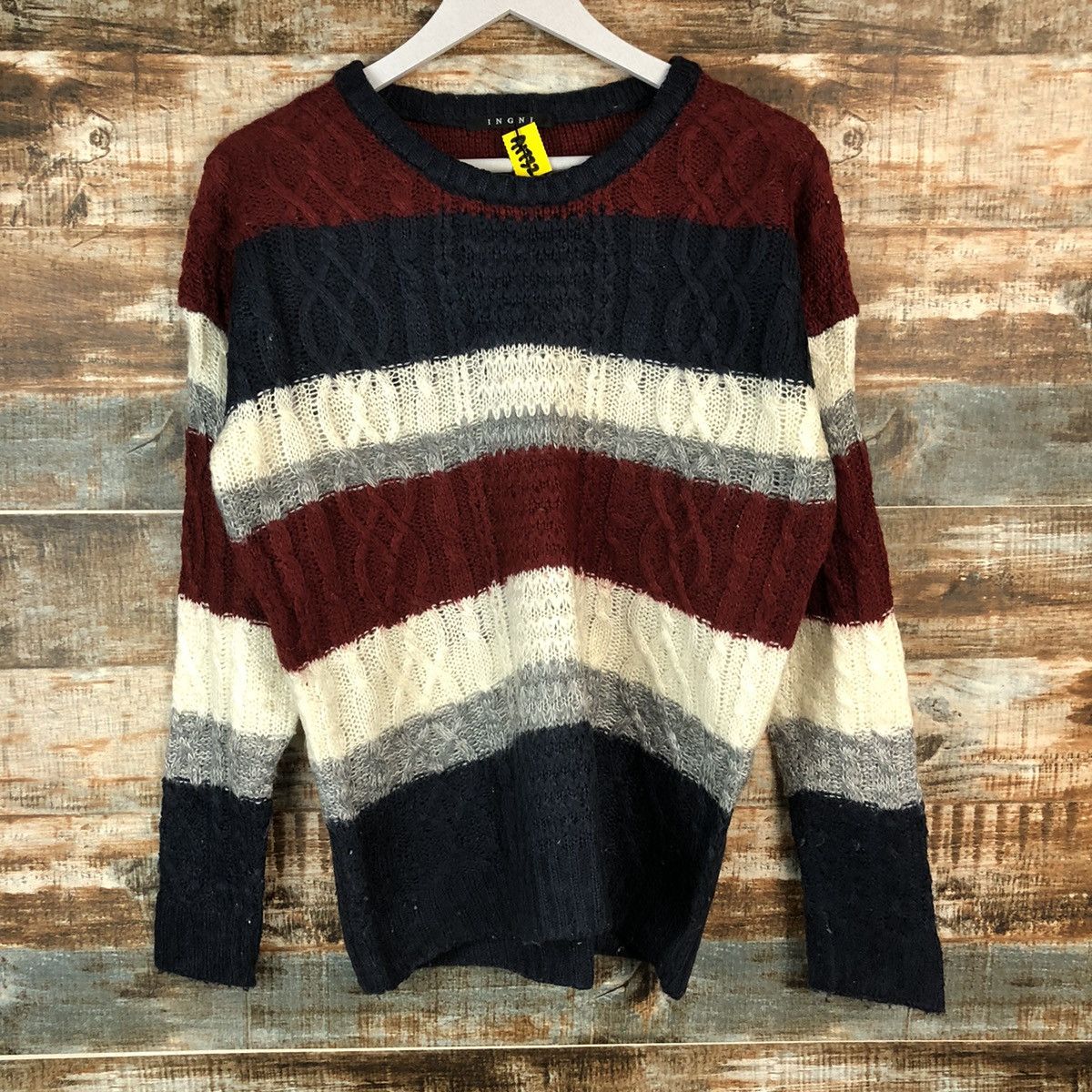 Homespun Knitwear Ingni Stripe japan sweatshirt Knitwear #A1732 Size M / US 6-8 / IT 42-44 - 3 Thumbnail