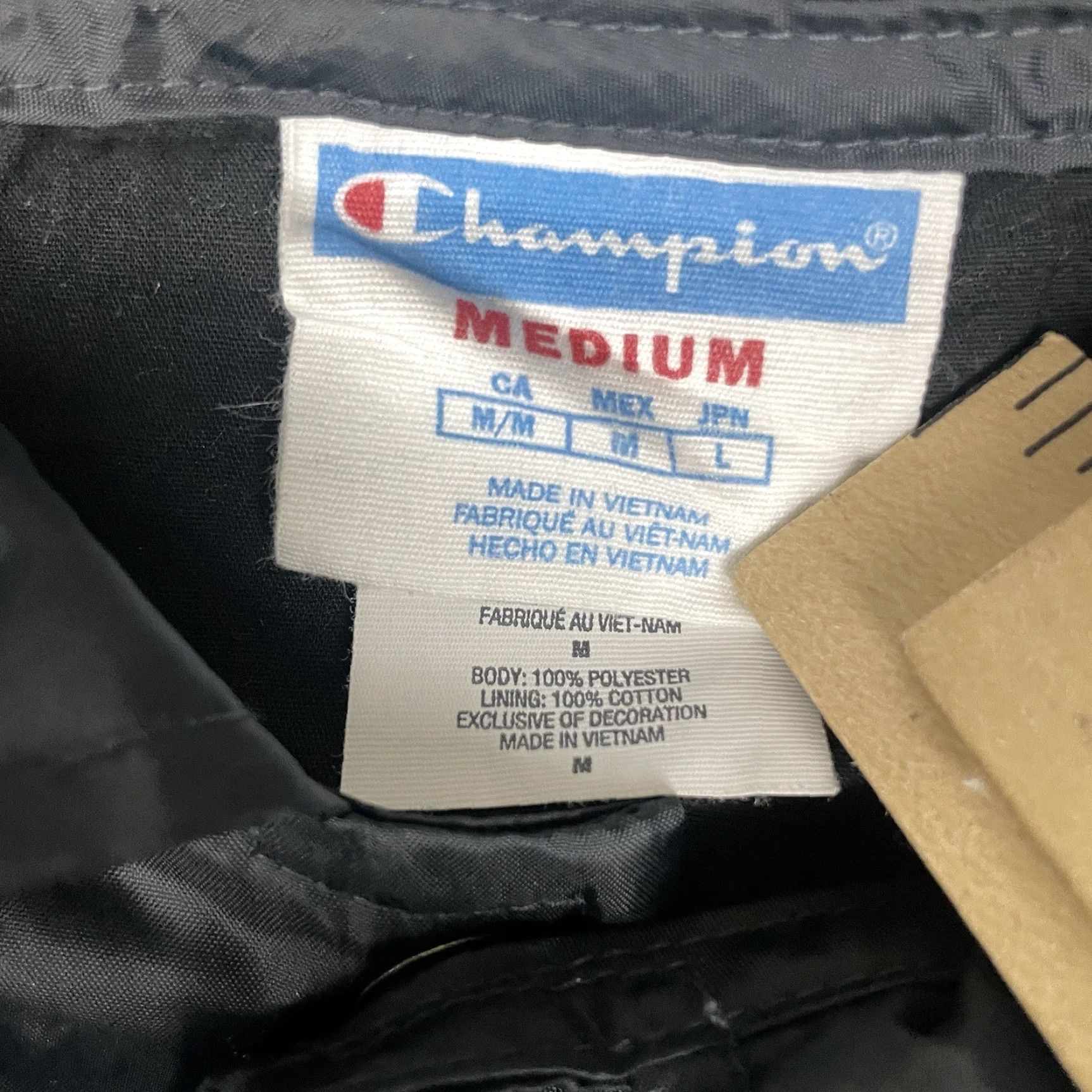 Champion Champion Jacket Women's M Black Crop Windbreaker Polyester Logo Zip Casual Outdoors Mens? Wait. Size M / US 6-8 / IT 42-44 - 4 Thumbnail
