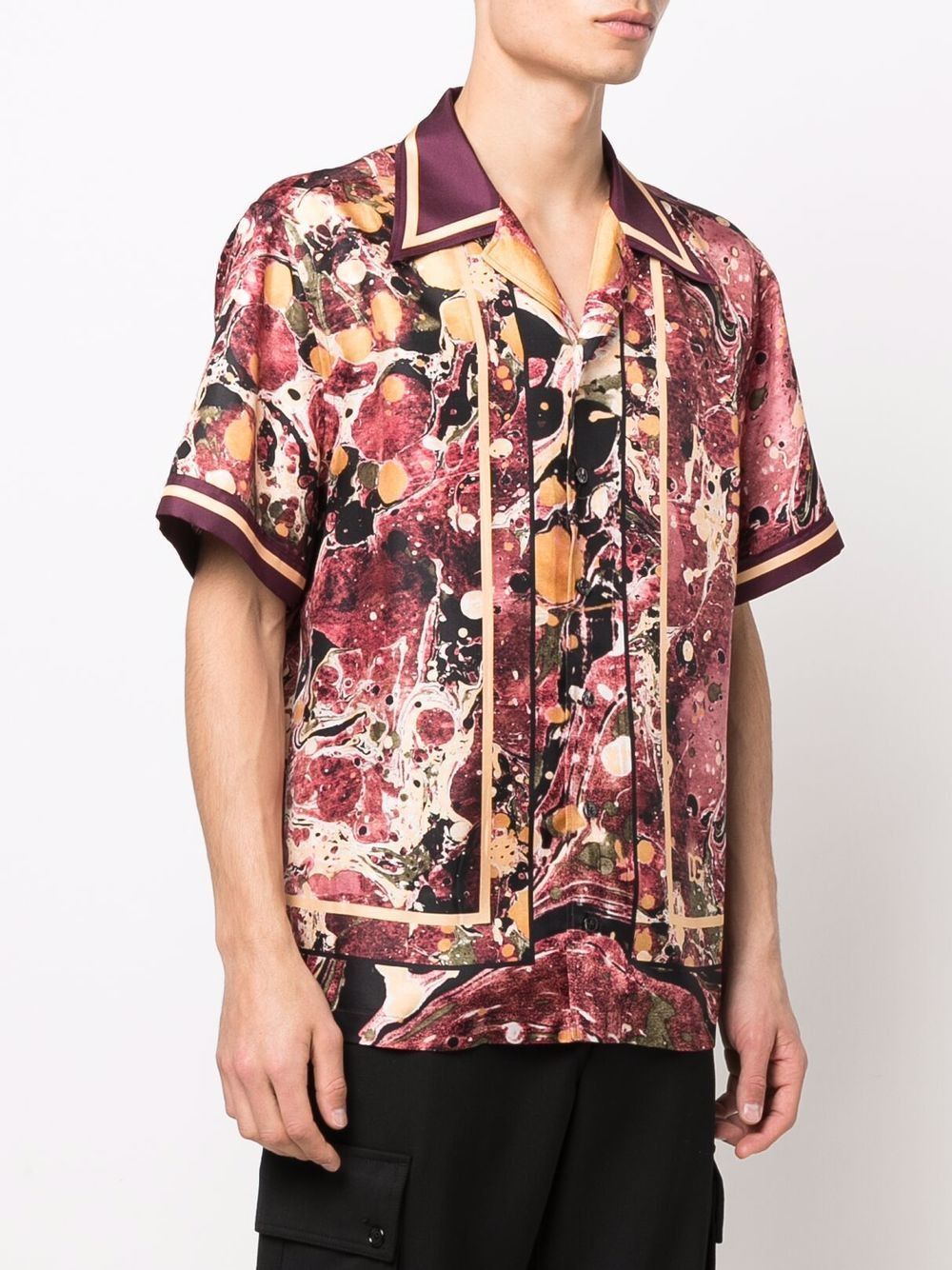 Dolce & Gabbana Dolce & Gabbana Graphic Print Silk Button Up Down Shirt Size US XL / EU 56 / 4 - 2 Thumbnail
