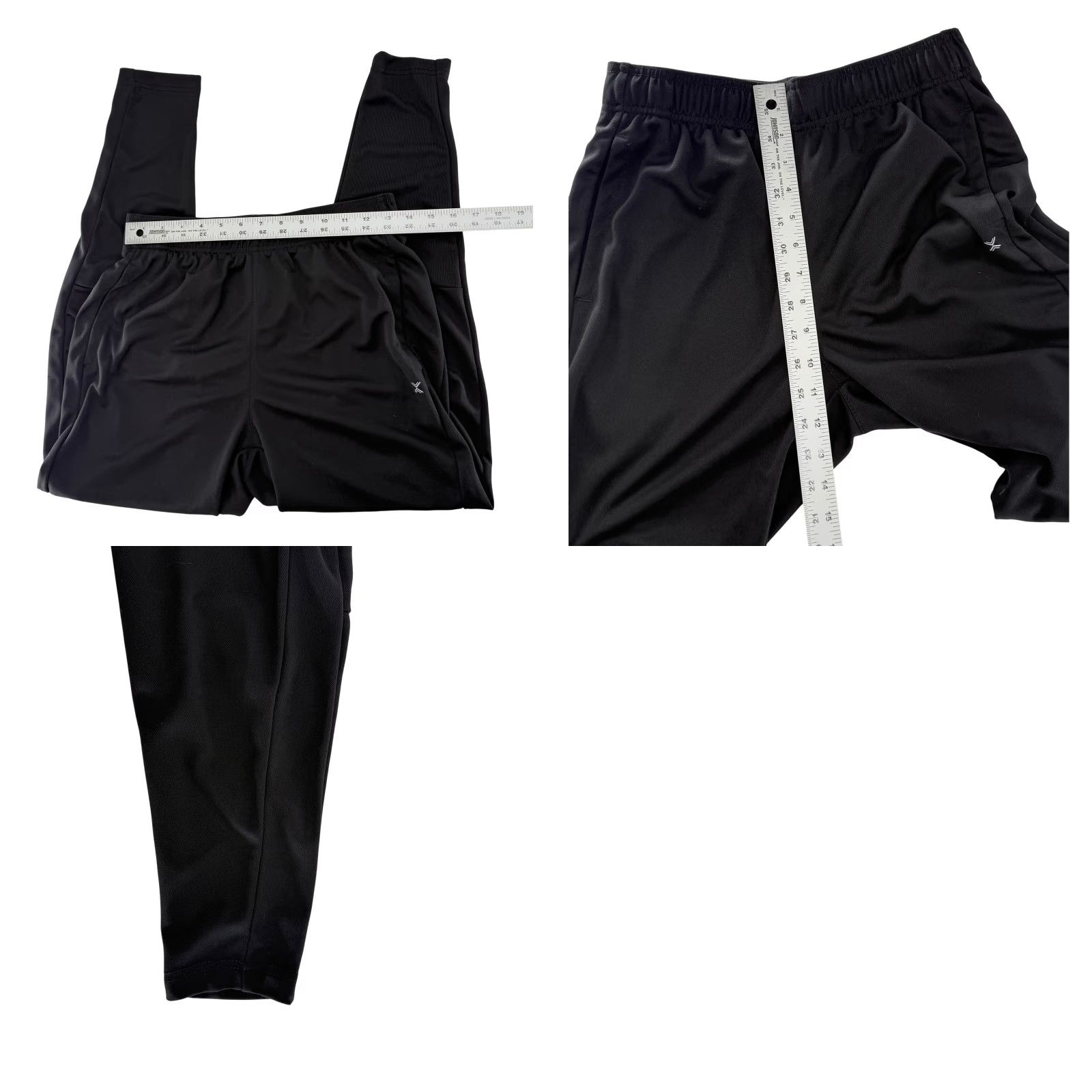 Vintage Xersion Black Track Pants Tapered Quick Dry Elastic Waist Mens Unisex Adults S Athletic Pants Casual Activewear Running Gym Size US 29 - 8 Thumbnail