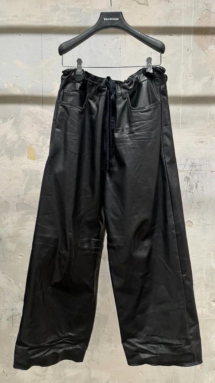 Balenciaga 🔥GRAIL🔥RUNWAY Oversized Leather Baggy Pants Size US 30 / EU 46 - 1 Thumbnail