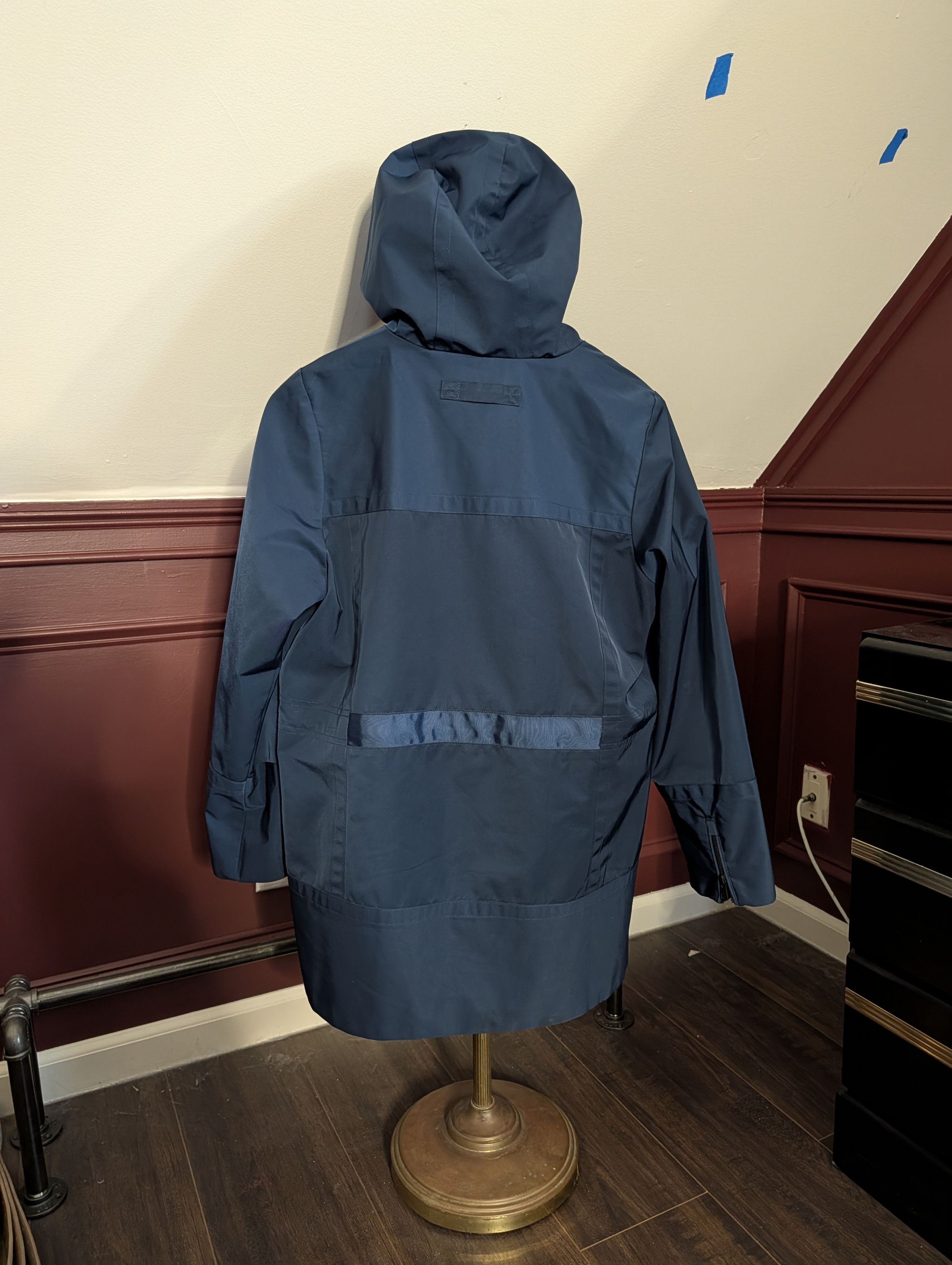Gant Navy blue nylon zip-up tech hooded rain coat plaid Small Size US S / EU 44-46 / 1 - 10 Thumbnail
