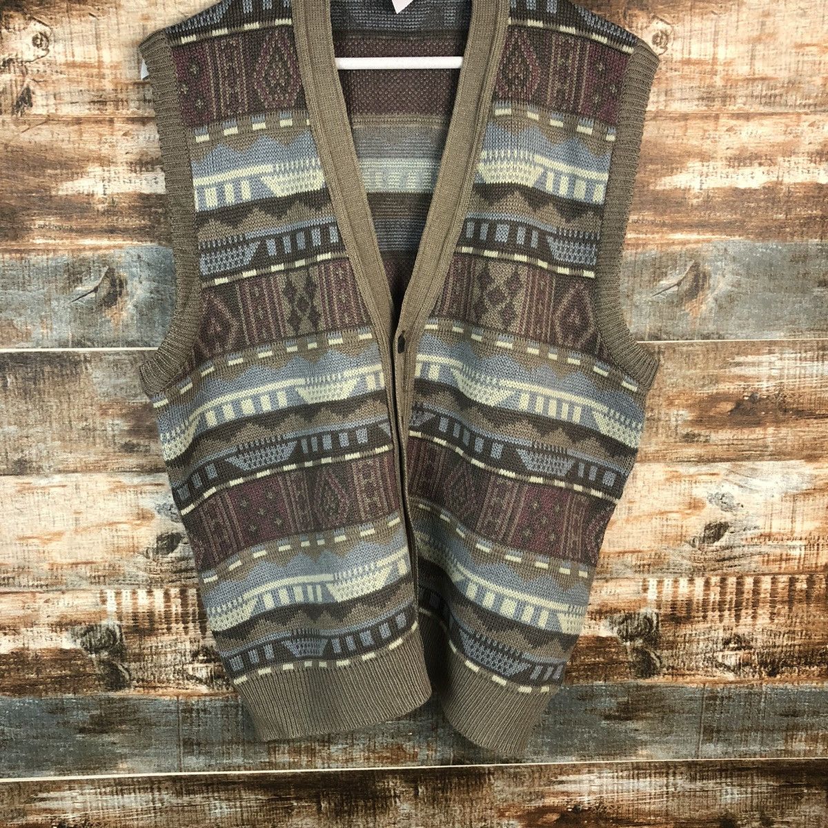 Homespun Knitwear × Japanese Brand Gccoto vintage japan Grey Vest Knitwear #A1764 Size US L / EU 52-54 / 3 - 3 Thumbnail