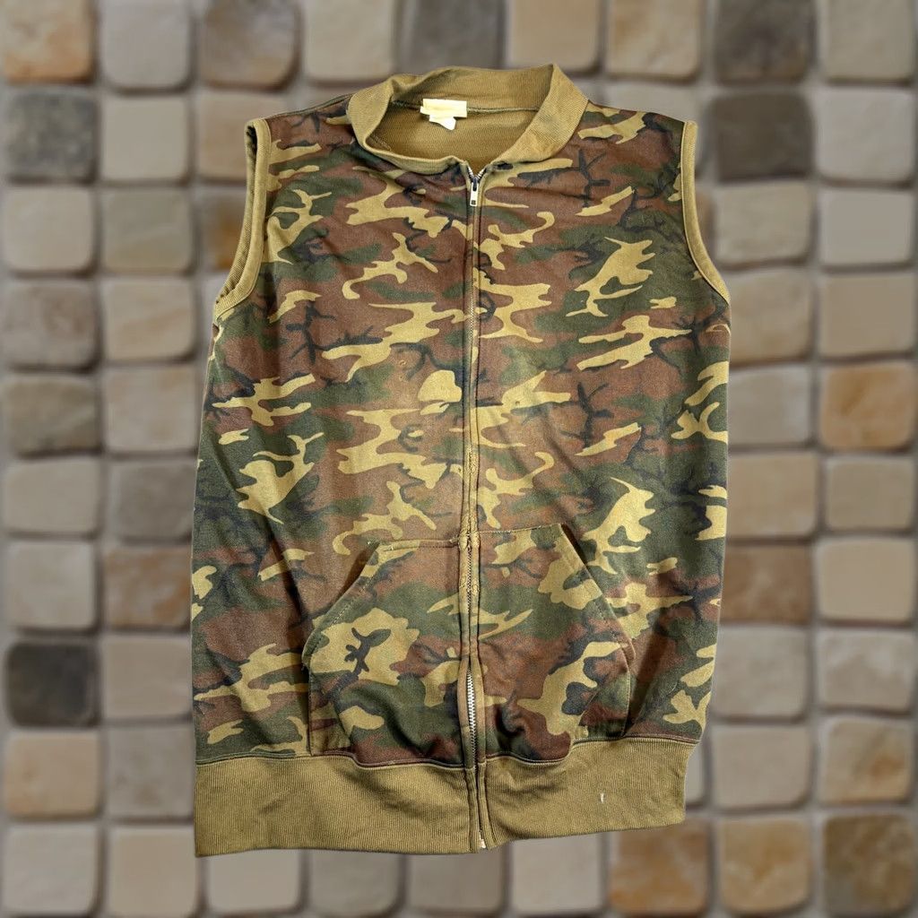 Sears VINTAGE Sears Fieldmaster Camo Vest Mens XL Tall Green Military 80s Utility Camouflage Woodland Vest Size US XL / EU 56 / 4 - 1 Thumbnail