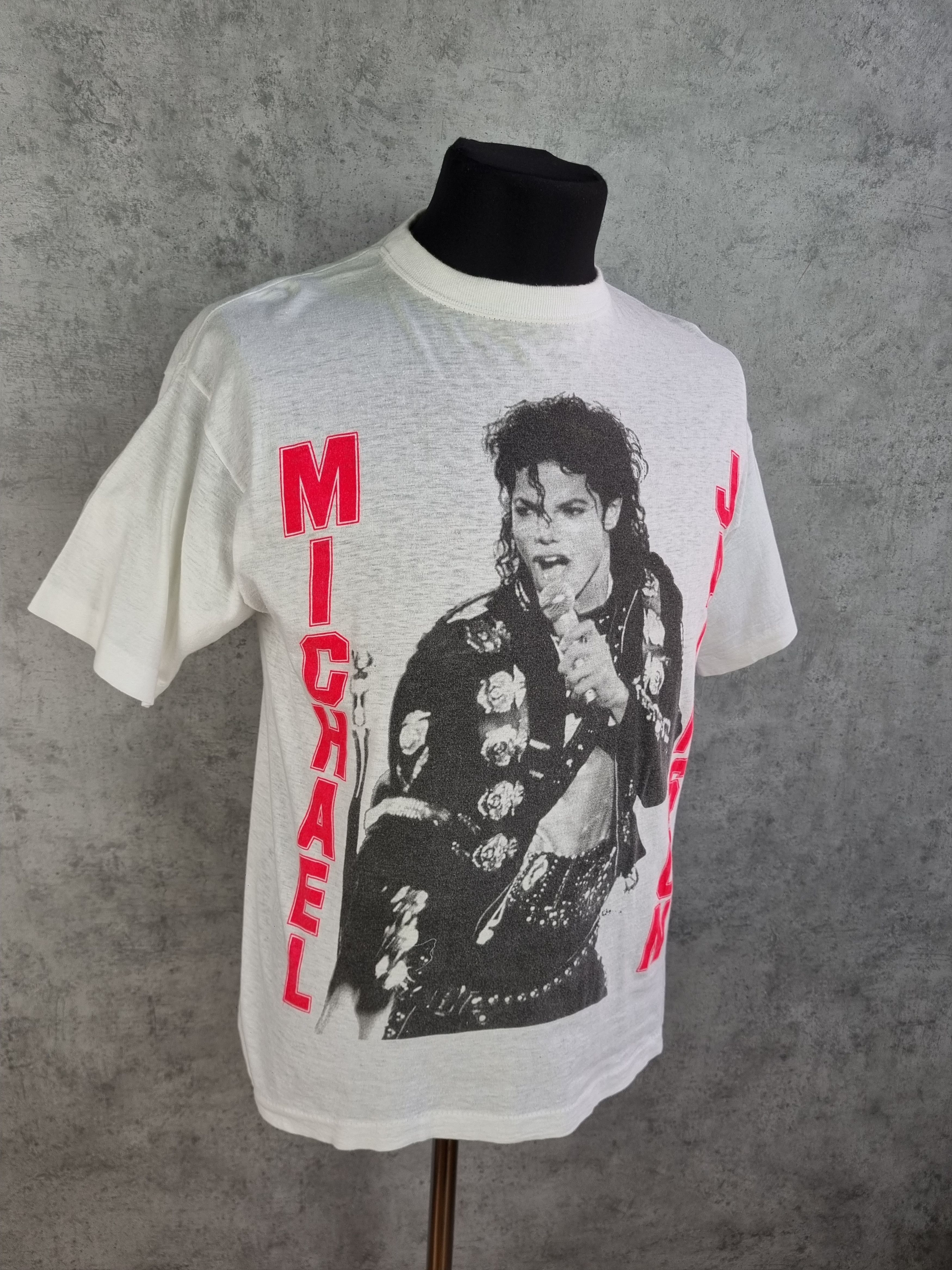Band Tees × Michael Jackson × Vintage Michael Jackson Single Stitch Big Portret Vintage Tee shirt Size US L / EU 52-54 / 3 - 9 Thumbnail