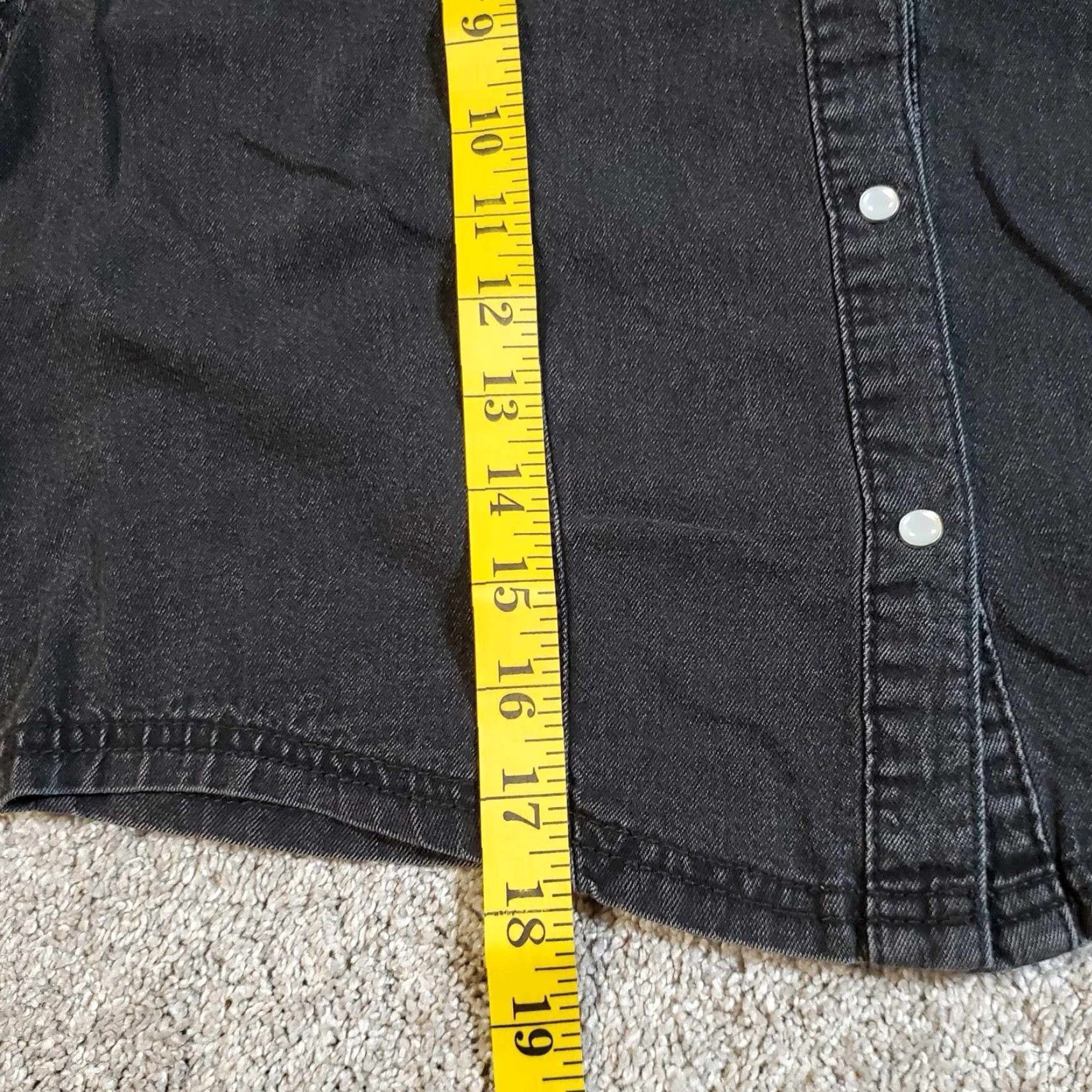 Denime Lonestar Jacket Womens XL Black Denim Trucker Western Casual Cowgirl Farm Size M / US 6-8 / IT 42-44 - 6 Thumbnail