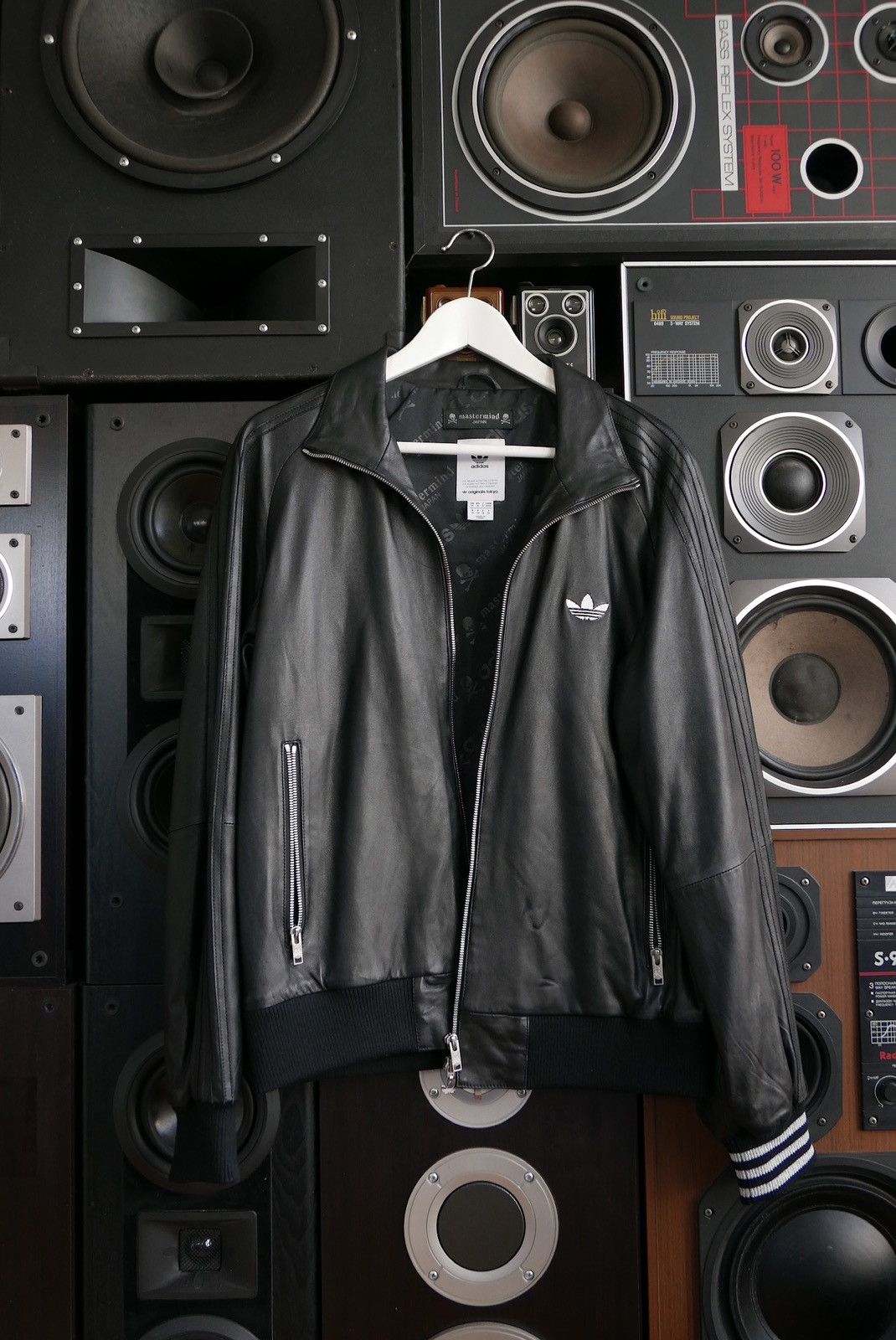 Adidas × Mastermind Japan Mastermind Japan x Adidas firebird leather varsity jacket Size US M / EU 48-50 / 2 - 2 Thumbnail