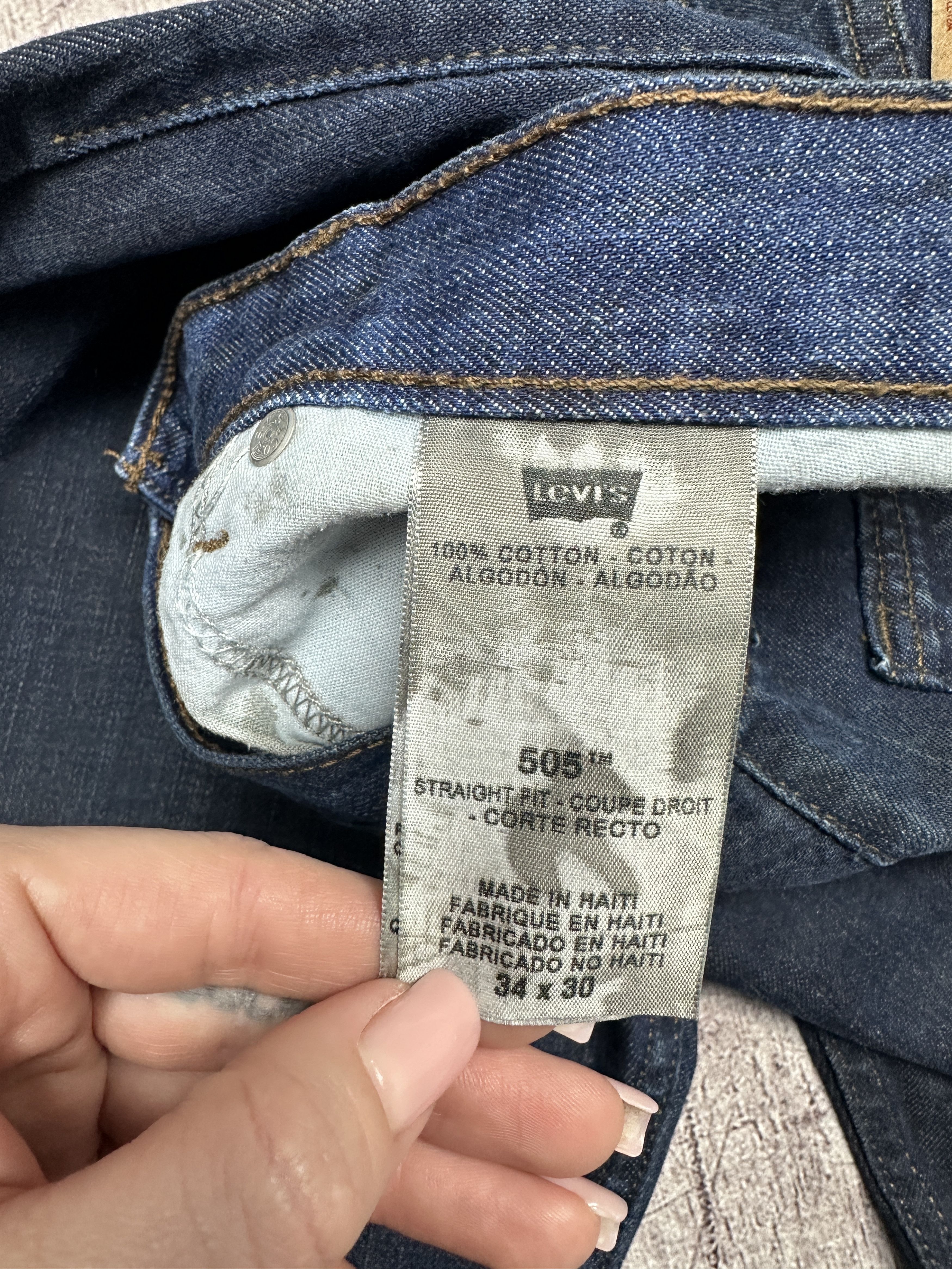 Levi's Levi's 505 Mens Denim Pants Jeans Size 34 x 30 Size US 34 / EU 50 - 9 Thumbnail