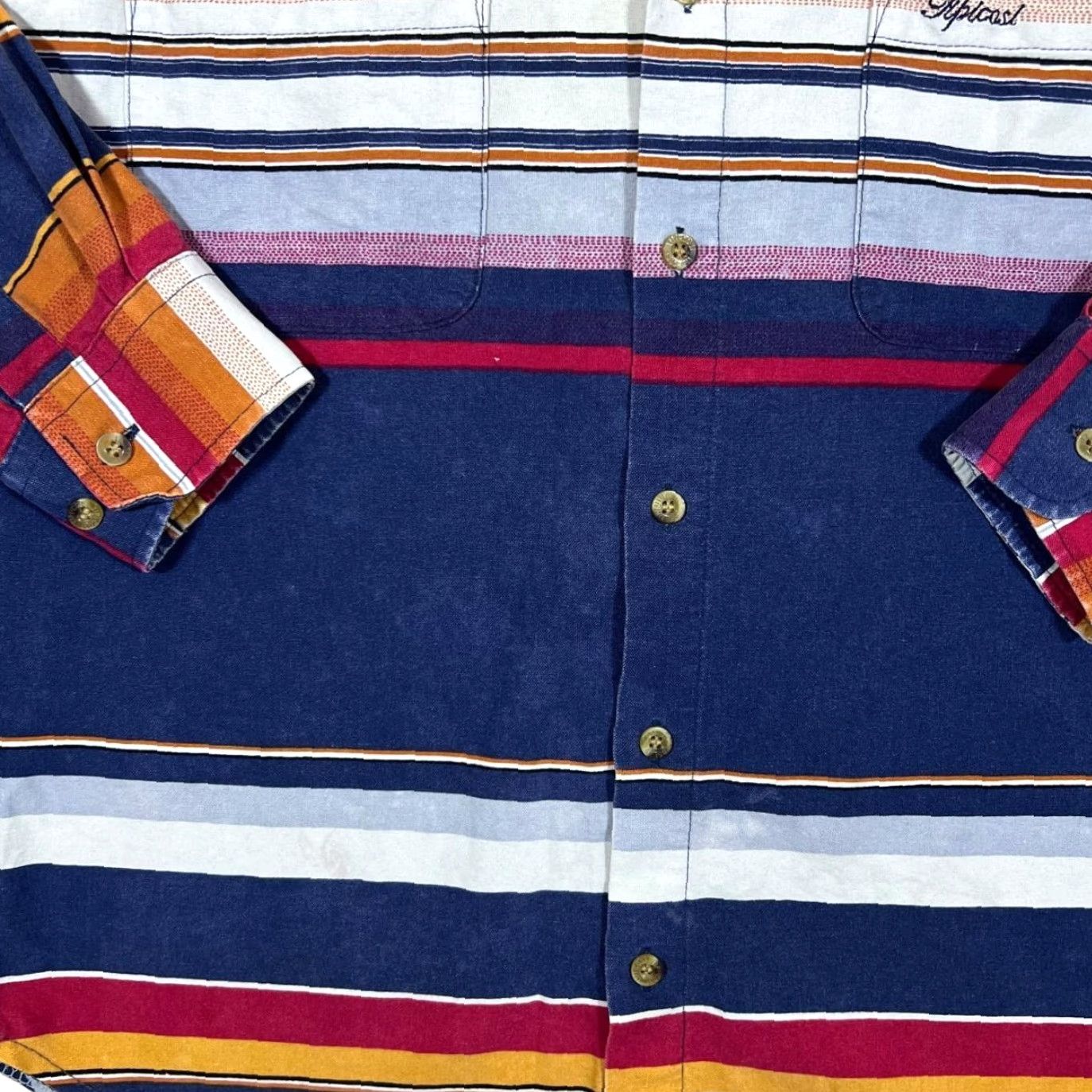 Vintage VINTAGE TIPICOSI STYLE Colour Block Multi Striped Long Sleeve Shirt Small Medium Shirt Mens Subscribers Size US S / EU 44-46 / 1 - 5 Thumbnail