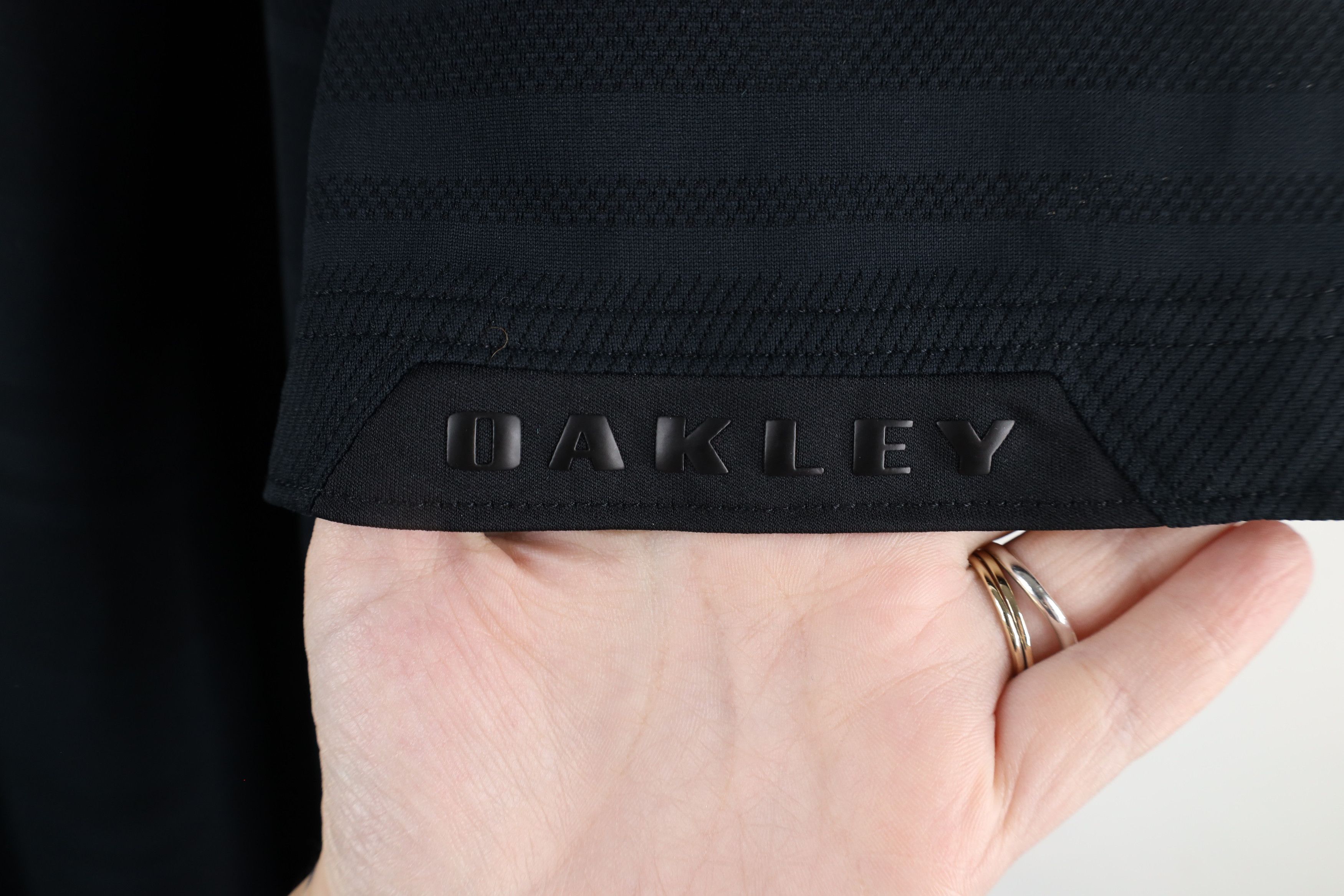 Oakley × Vintage Oakley Center O Logo Striped Knit Collared Golf Polo Black Size US XXL / EU 58 / 5 - 4 Thumbnail
