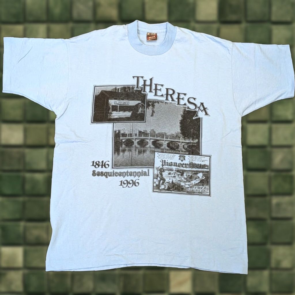 Fruit Of The Loom VINTAGE Solomon & Josette Juneau House Thersea Wisconsin Sesquicentennial T-Shirt Size US XL / EU 56 / 4 - 1 Thumbnail