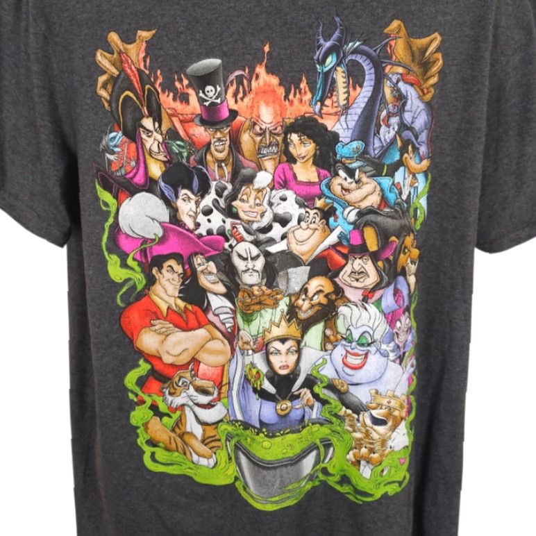 Disney Disney Villains T Shirt Mens Size XL Gray Evil Queen Gaston Ursula Cruella Size US XL / EU 56 / 4 - 2 Thumbnail
