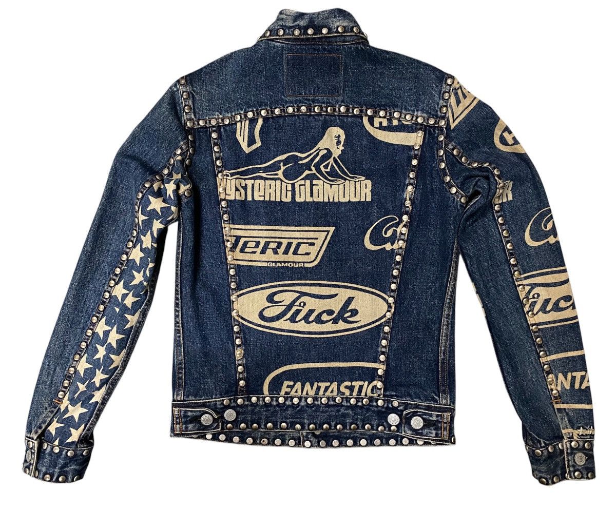 Hysteric Glamour × Japanese Brand Rare Design Hysteric Glamour Punk Studded Kinky Denim Jacket Size US M / EU 48-50 / 2 - 2 Thumbnail