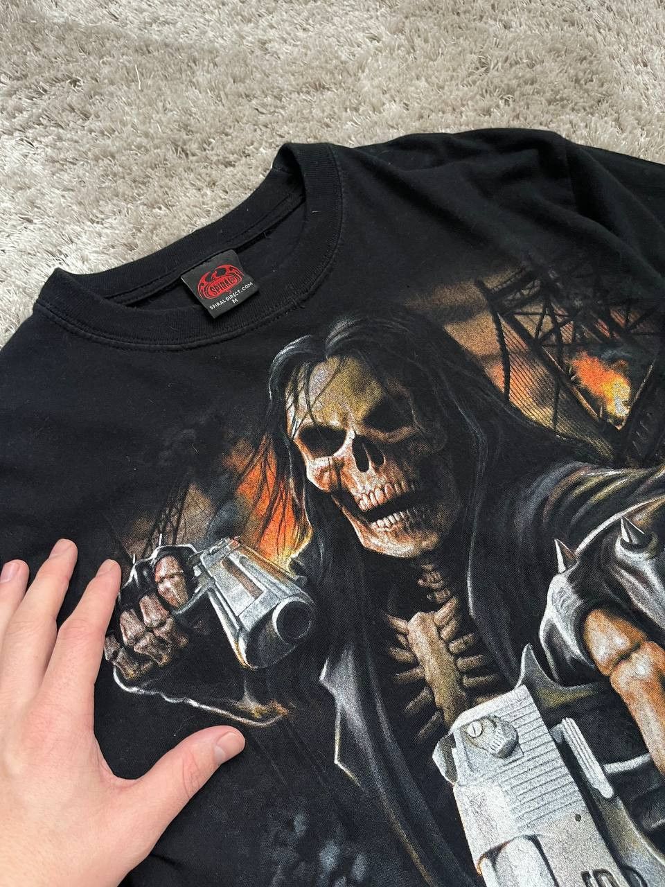 Band Tees × Rap Tees × Vintage Men’s Vintage 00s T-Shirt Spiral Ban Ass Hype Biker Tee💀 Size US M / EU 48-50 / 2 - 5 Thumbnail