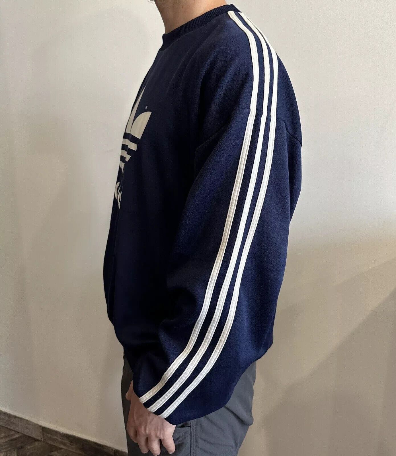 Adidas VINTAGE ADIDAS 1990s 90s Y2K SWEATSHIRT BIG LOGO SWEATER Size US L / EU 52-54 / 3 - 4 Thumbnail