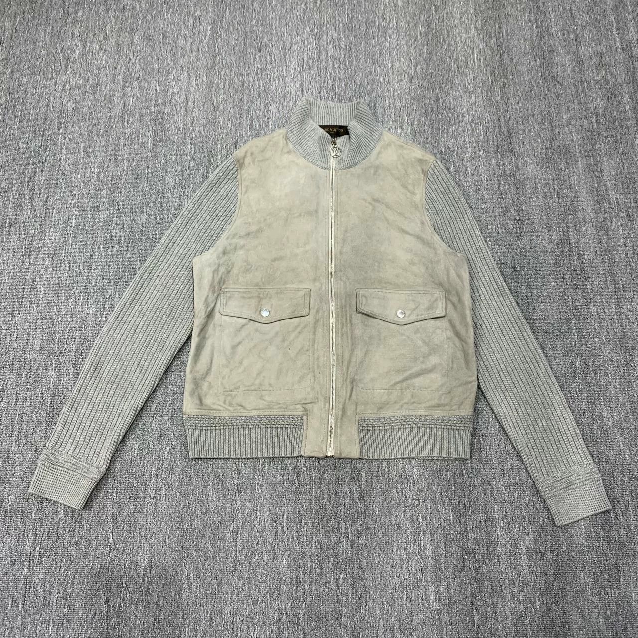 Louis Vuitton Louis Vuitton grey suede knit jacket Size M / US 6-8 / IT 42-44 - 1 Thumbnail
