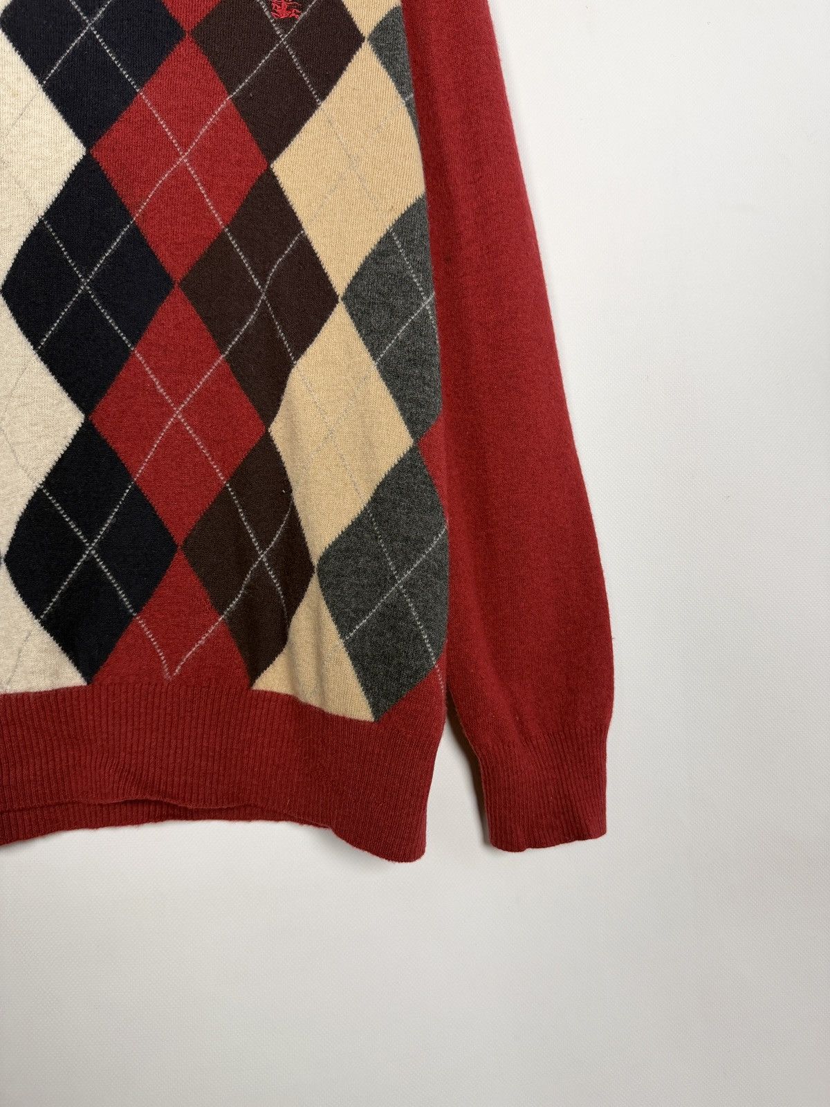 Burberry Men’s Burberry Argyle Wool V-Neck Sweater Pullover Size M-L Size US M / EU 48-50 / 2 - 5 Thumbnail
