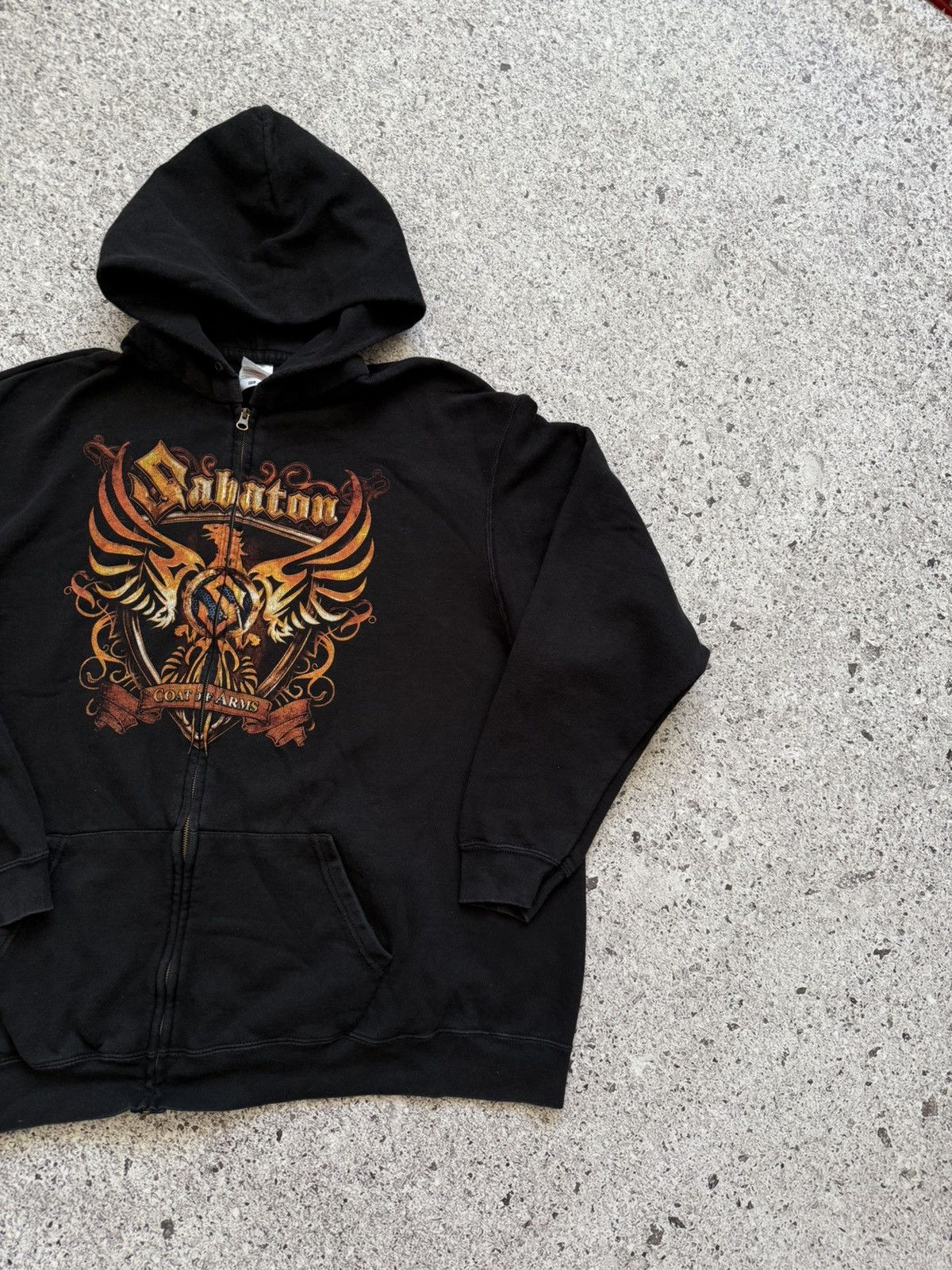 Band Tees × Vintage Vintage 2010 Sabaton Coat Of Arms Rock Band Retro Hoodie Size US XXL / EU 58 / 5 - 5 Thumbnail