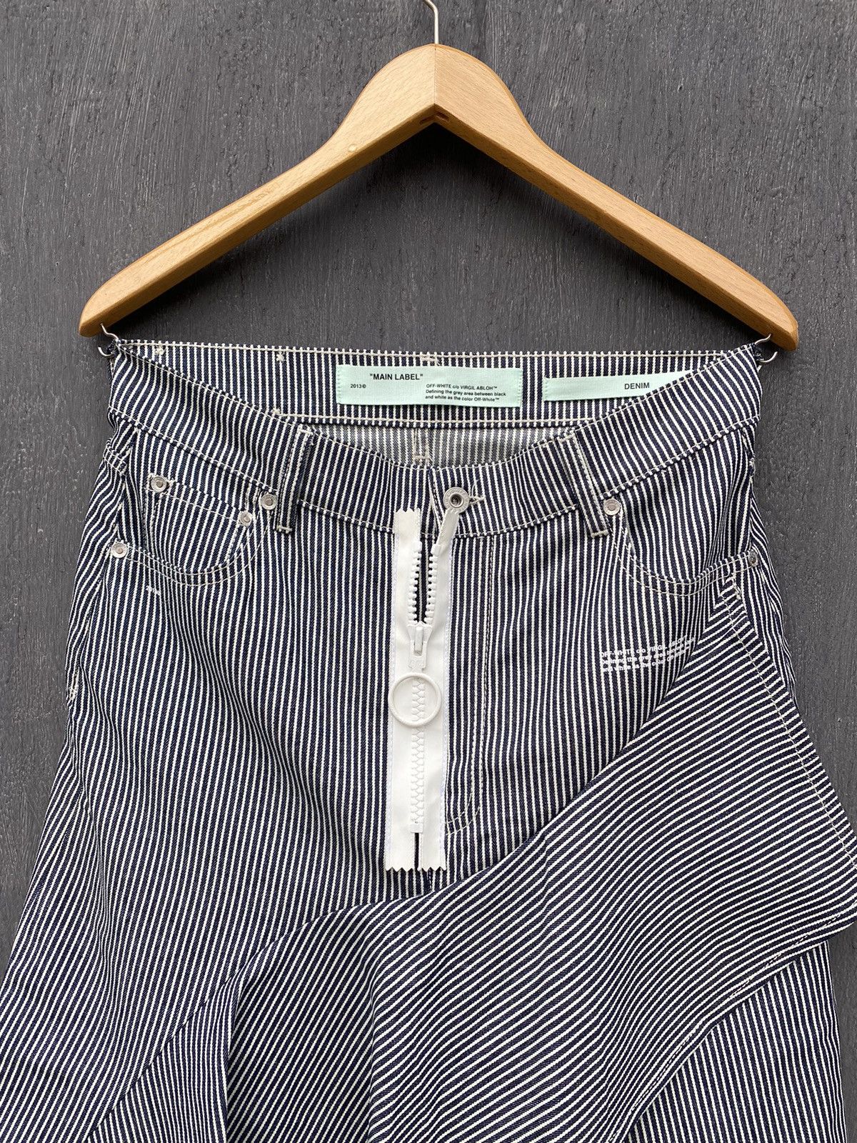 Off-White Off White Striped DENIM skirt Virgil Abloh size 44 Authentic Size 30" / US 8 / IT 44 - 2 Thumbnail