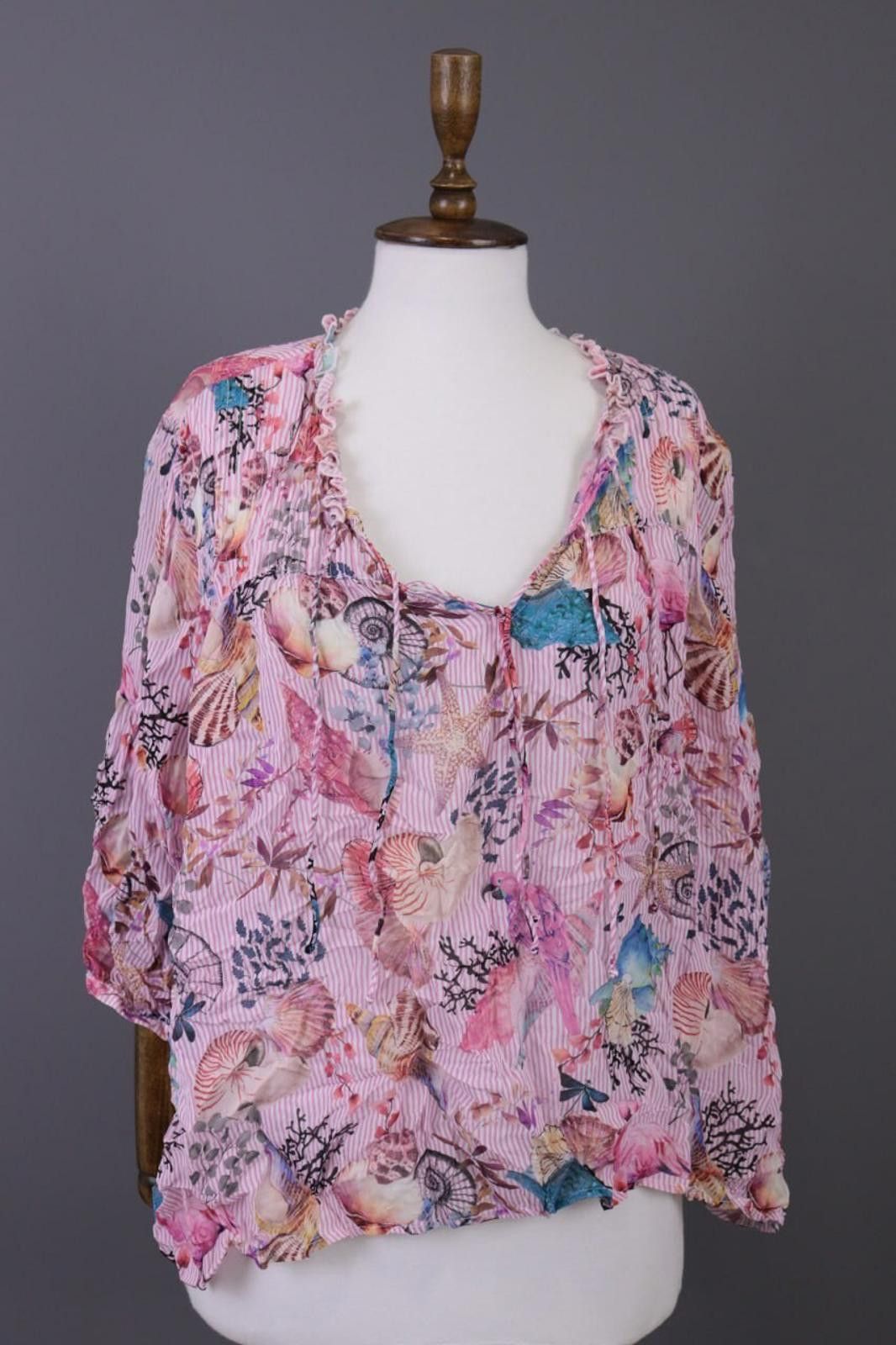 Designer Princess Goes Hollywood Pink Shell Blouse Shirt Sz 46 / XL Size XL / US 12-14 / IT 48-50 - 1 Thumbnail