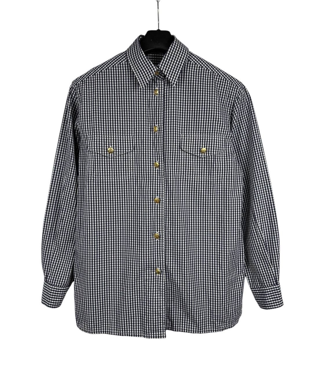 Burberry × Vintage Burberry Vintage Shirt Button Up Burberrys Gold Buttons Size M / US 6-8 / IT 42-44 - 13 Thumbnail