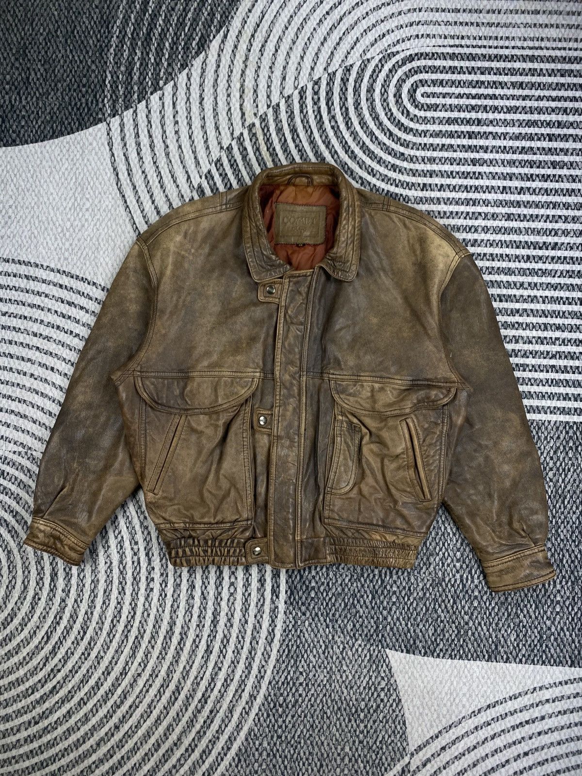Leather Vintage Comet Club With Cargo Pocket Leather Flight Jacket Size US XL / EU 56 / 4 - 1 Thumbnail