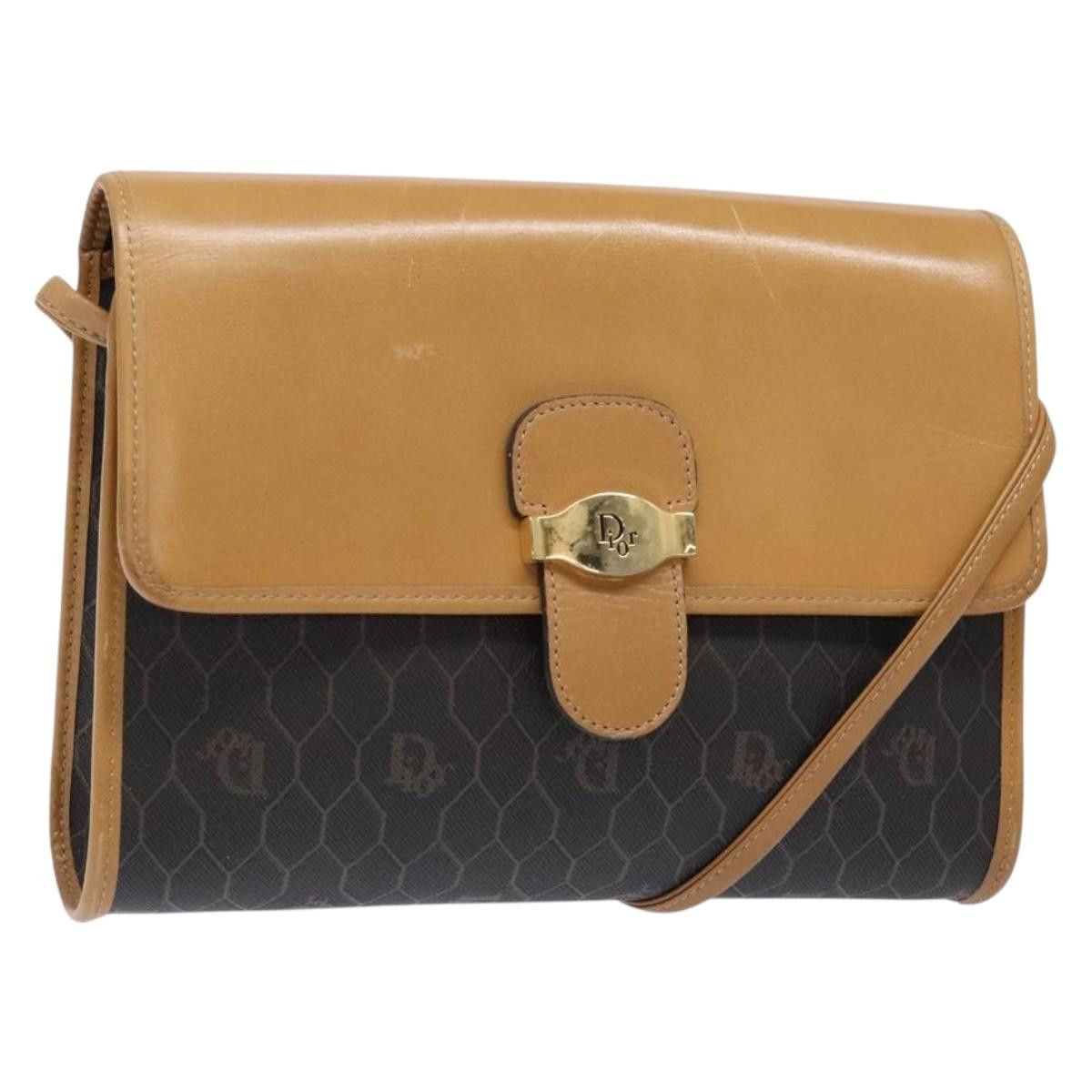 Dior DIOR Honeycomb Canvas Shoulder Bag Pvc Black Gold Size ONE SIZE - 1 Thumbnail