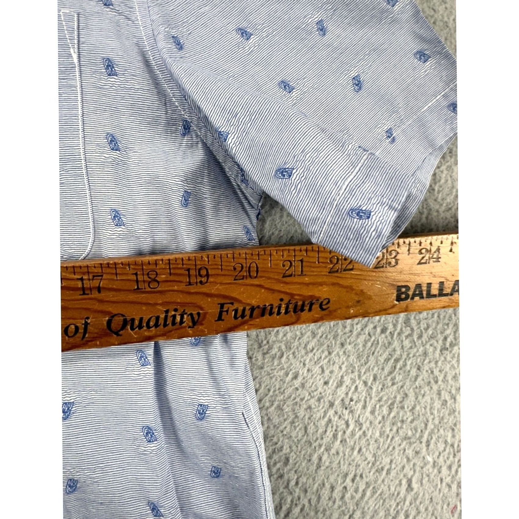 johnnie-O Johnnie-O Hangin Out Button Up Shirt Mens Small Blue Allover Print Surfing Button-Up Short Sleeve Collar Casual Workwear Pockets Mens Size US S / EU 44-46 / 1 - 6 Thumbnail