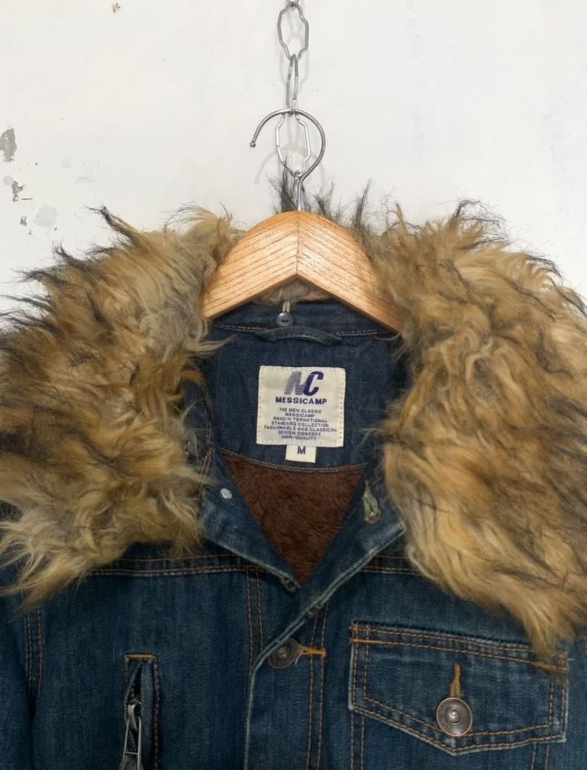 If Six Was Nine × Japanese Brand × Le Grande Bleu (L.G.B.) Distressed Denim Fur Jacket Size US M / EU 48-50 / 2 - 3 Thumbnail