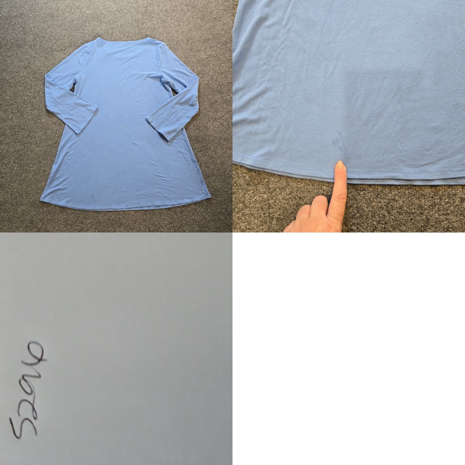 Eileen Fisher Eileen Fisher Top Womens Small Blue Tunic Long Sleeve Relaxed Stretch Casual Shirt Tunic Womens Blue Long Sleeve Relaxed Fit Size S / US 4 / IT 40 - 8 Thumbnail