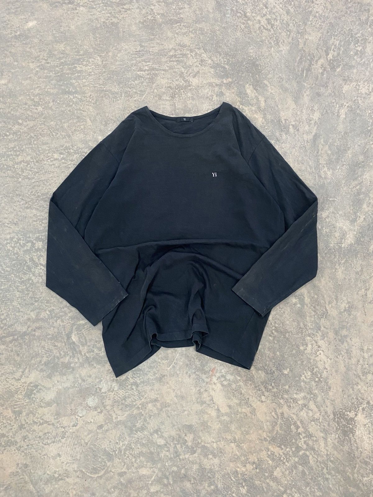 Yohji Yamamoto 1980s -Yohji Yamamoto Ys Black 3q Longsleeve ls tee japan Size US S / EU 44-46 / 1 - 2 Thumbnail