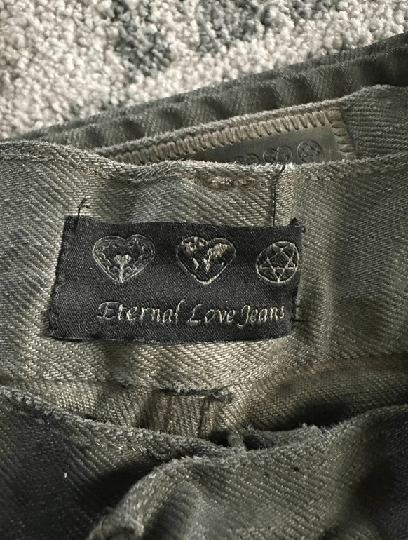 Other Eternal Love Dark Sage Stained Baggy Denim Size US 28 / EU 44 - 4 Thumbnail