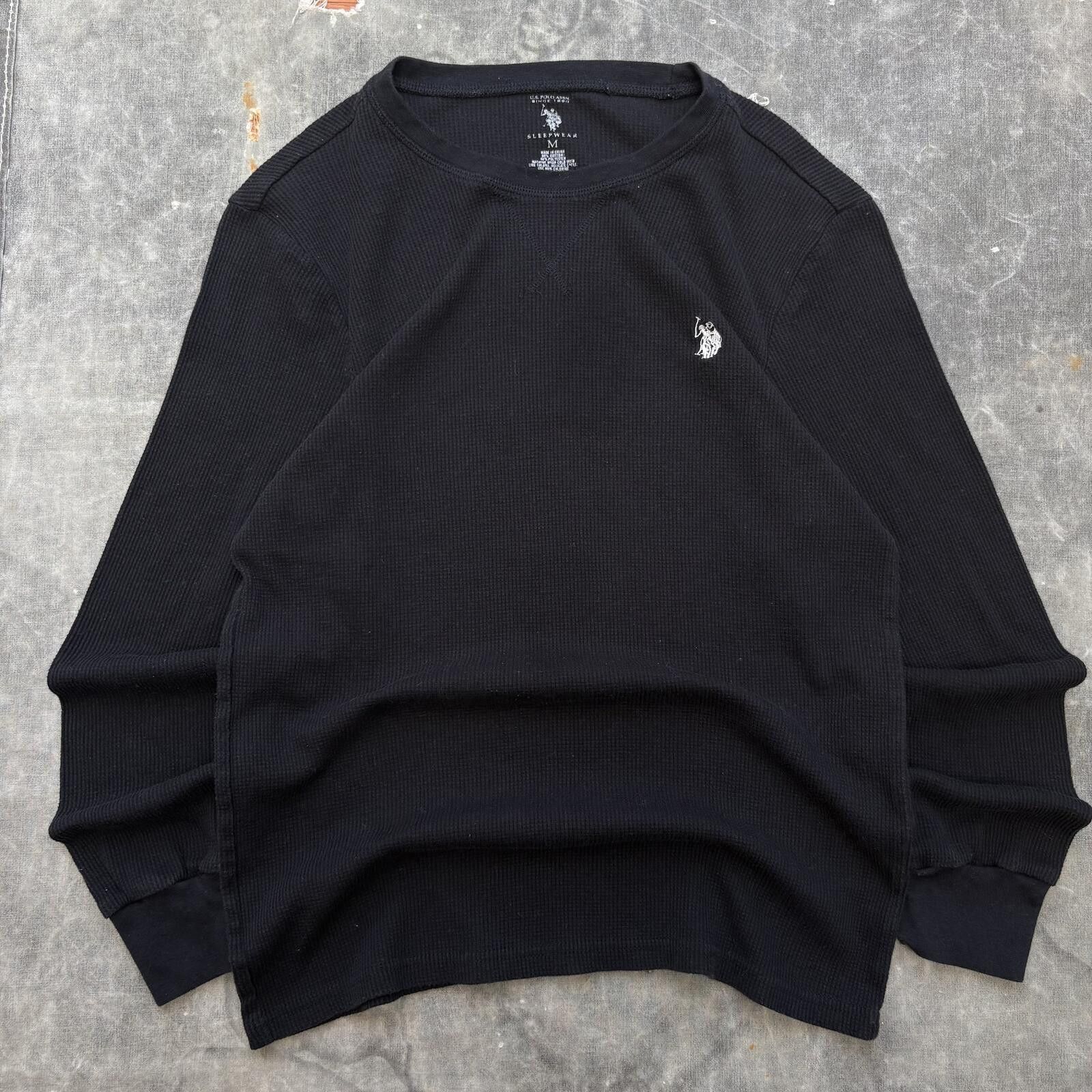 U.S. Polo Assn. Vintage Y2K U.S. Polo Assn. Black Grunge Skate Thermal Shirt Size US M / EU 48-50 / 2 - 1 Thumbnail