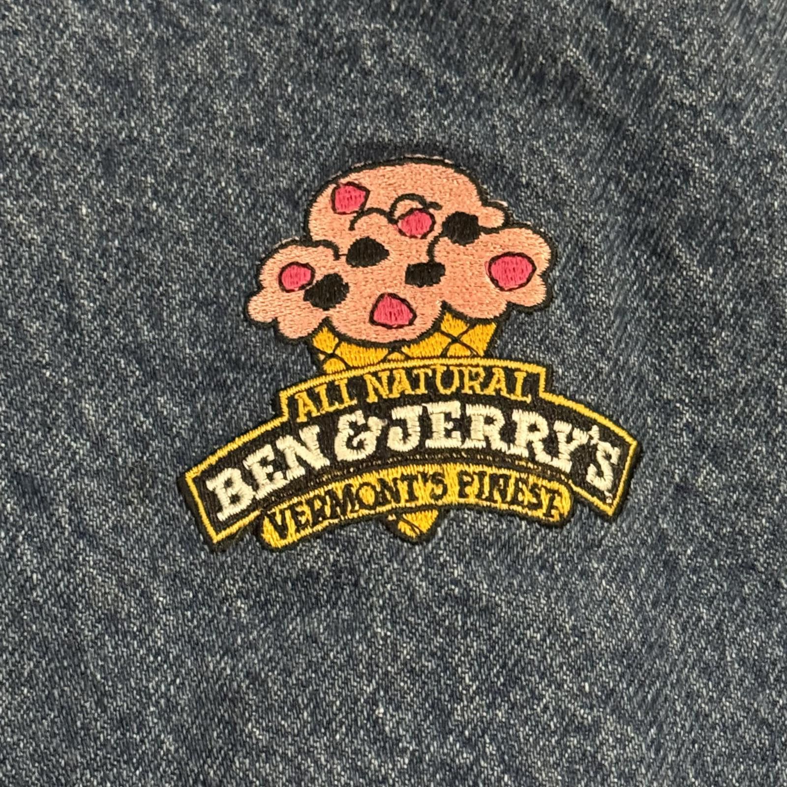 Other Vintage Ben & Jerry’s Denim Varsity Bomber Jacket 90s Size US XL / EU 56 / 4 - 10 Thumbnail