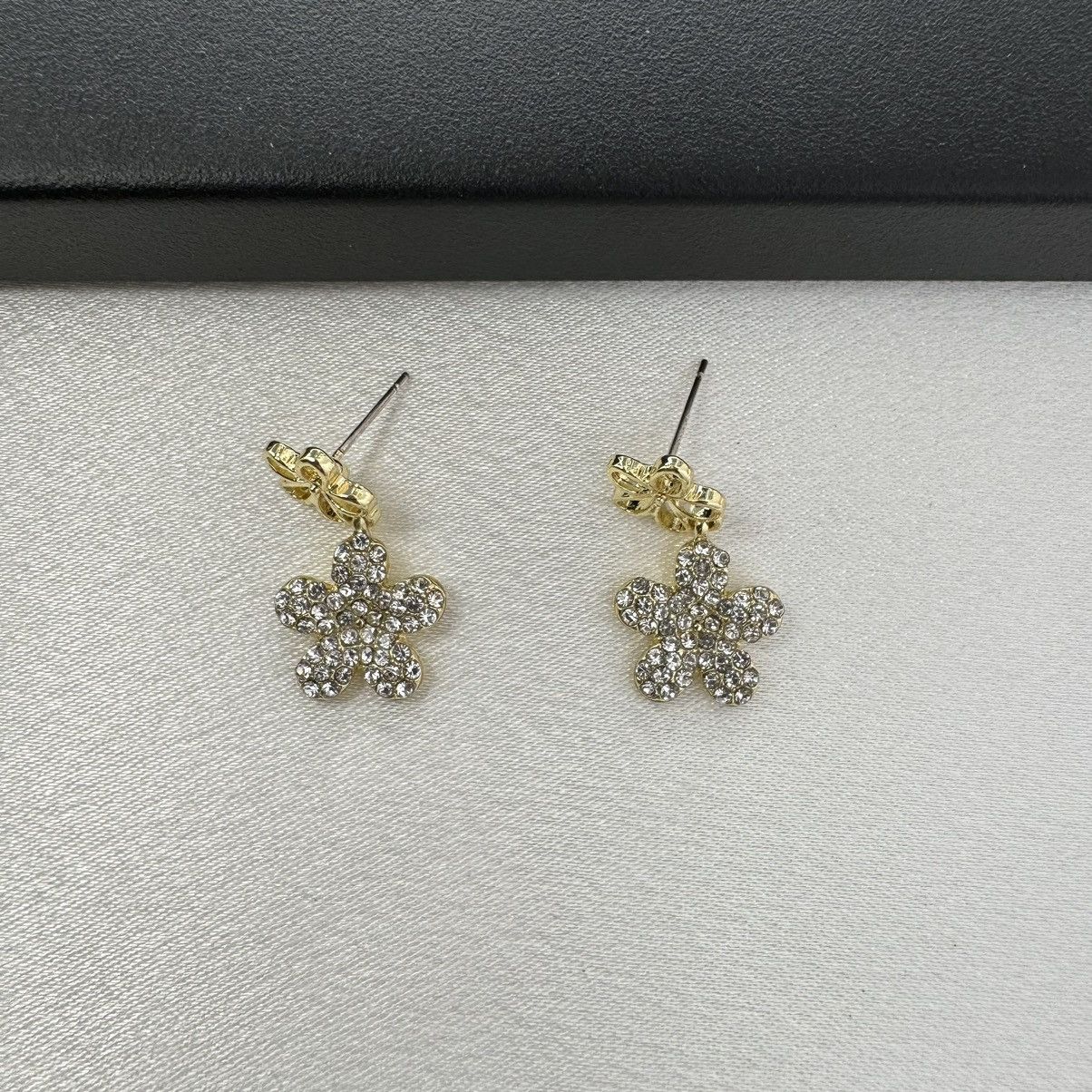 Other CZ Flower Dangle Drop Earrings for Women Size ONE SIZE - 1 Thumbnail