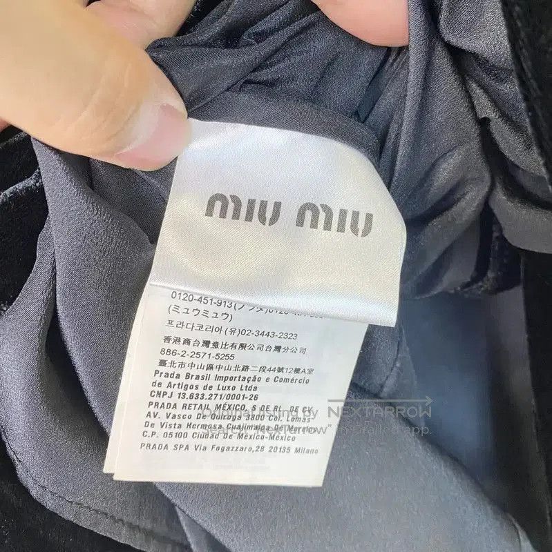 Miu Miu Miu Miu Black Cotton Dress with Ruffle Collar . Size S / US 4 / IT 40 - 5 Thumbnail