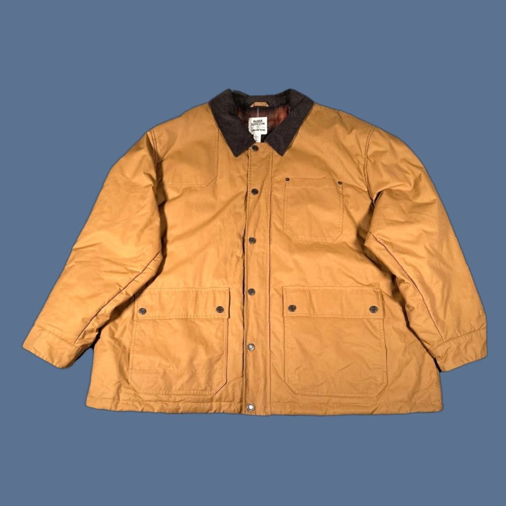 Lands' End VINTAGE Lands' End Chore Coat Jacket Mens 3XL Tan Brown Canvas Cotton Blend Insulated Lined Pockets Full Zip Zipper Button Size US XXL / EU 58 / 5 - 1 Thumbnail